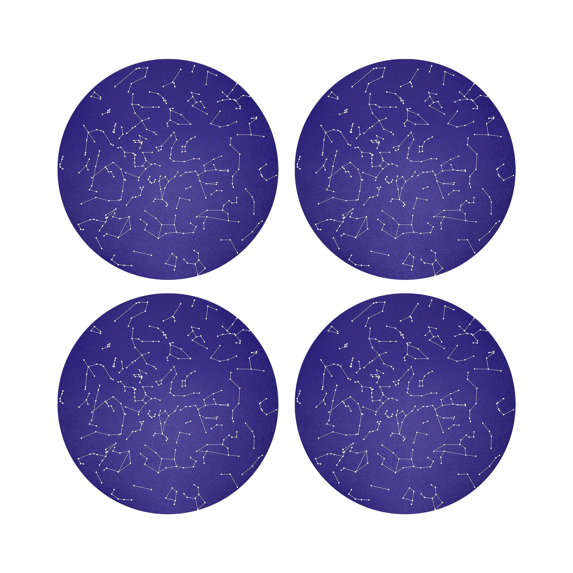 Constellations Stars 16 Round Pebble Placemat, Set Of 4 - nicolettemayer.com