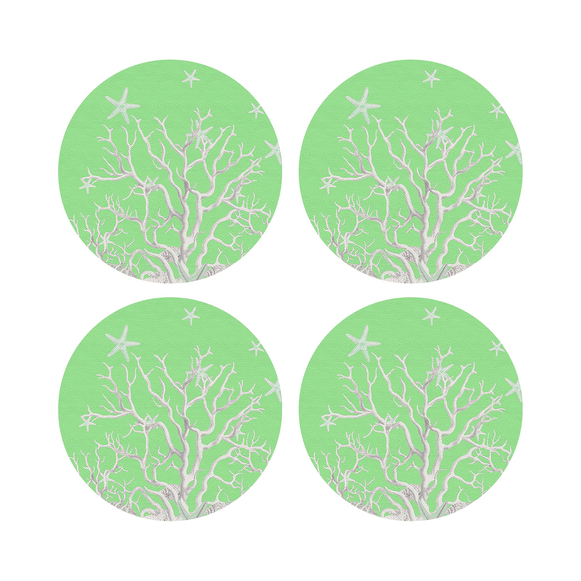 Coral Branch Colony 16" Round Pebble Placemats, Set of 4 - nicolettemayer.com