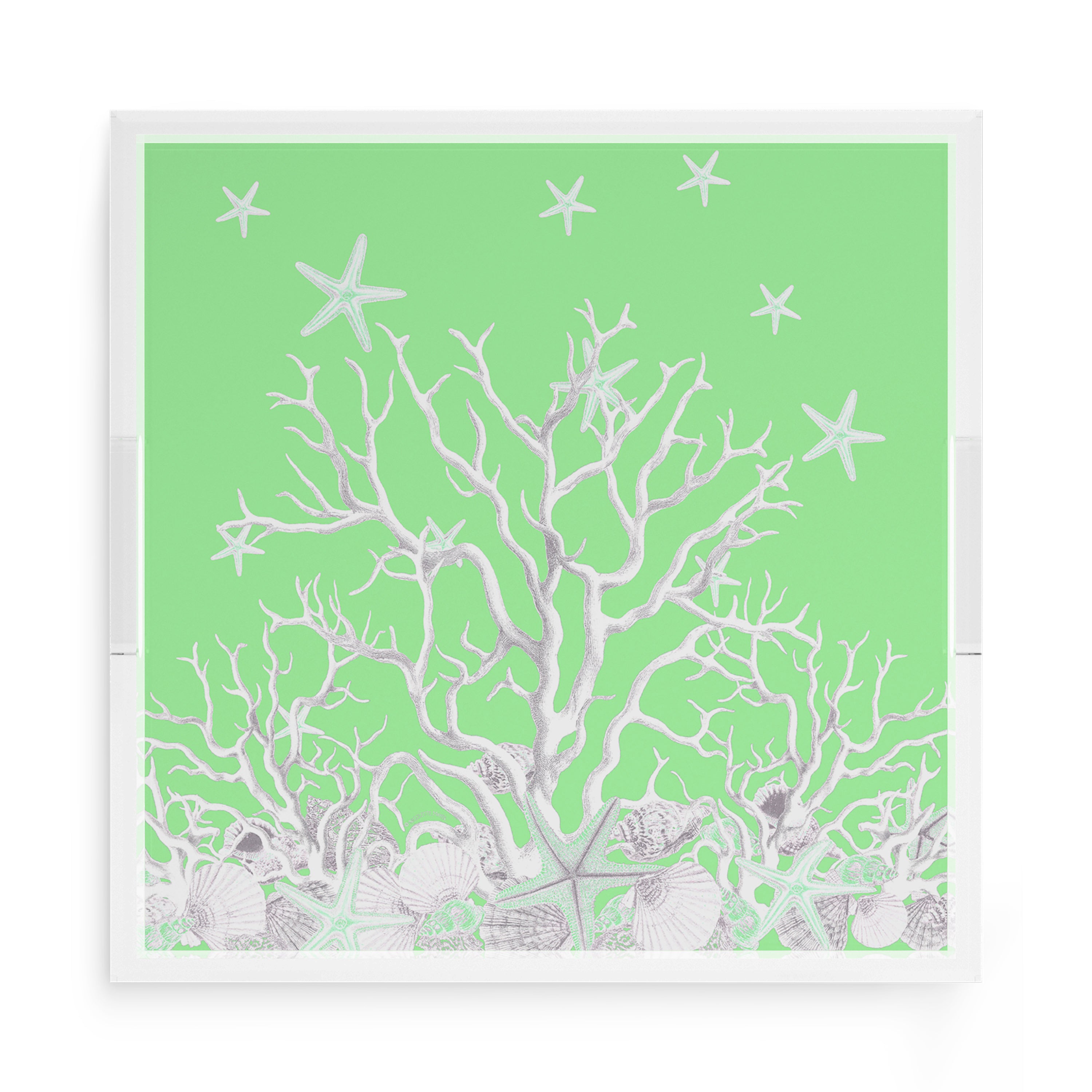 Coral Reef Colony 15X15 Acrylic Tray - nicolettemayer.com