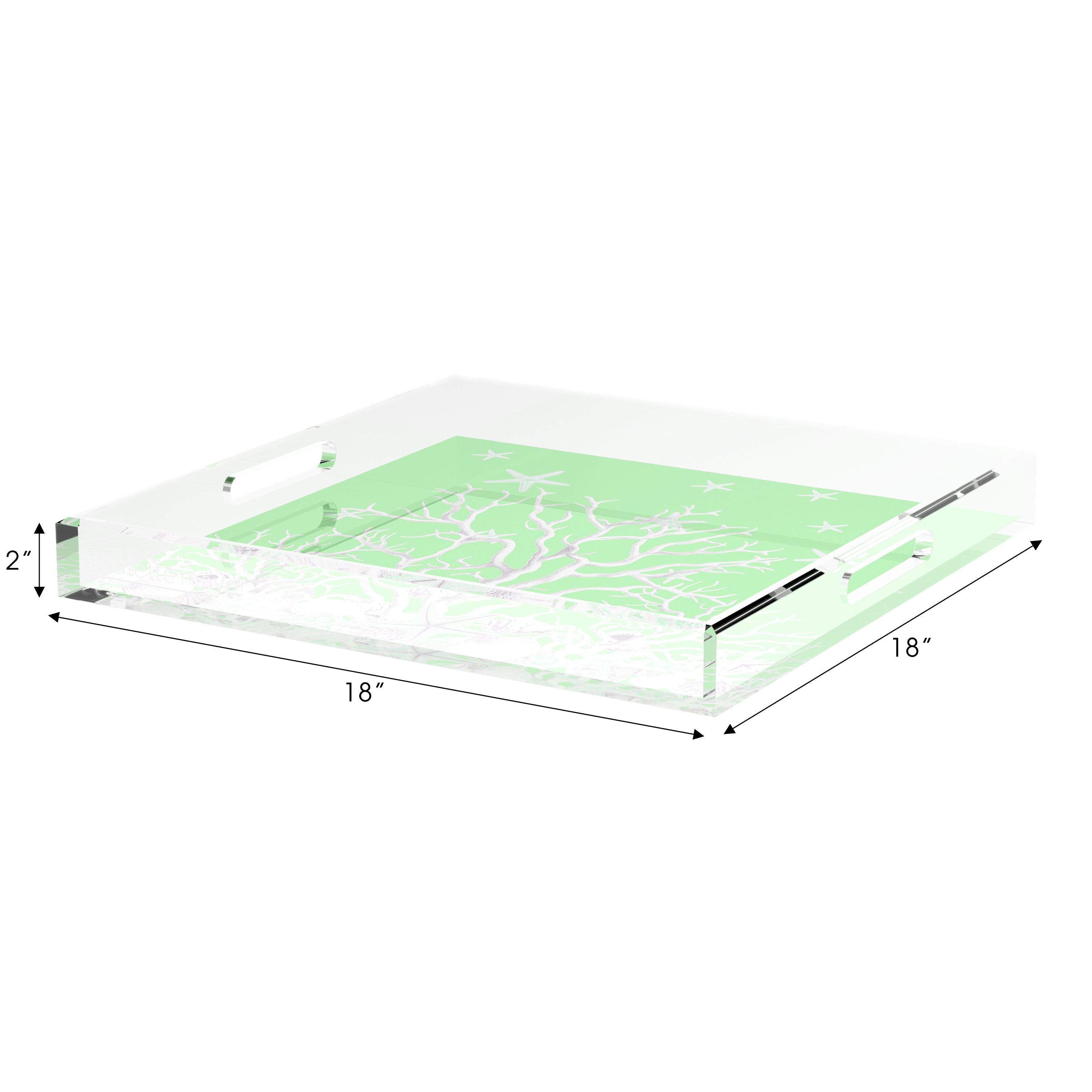 Coral Reef Colony 18X18 Acrylic Tray - nicolettemayer.com
