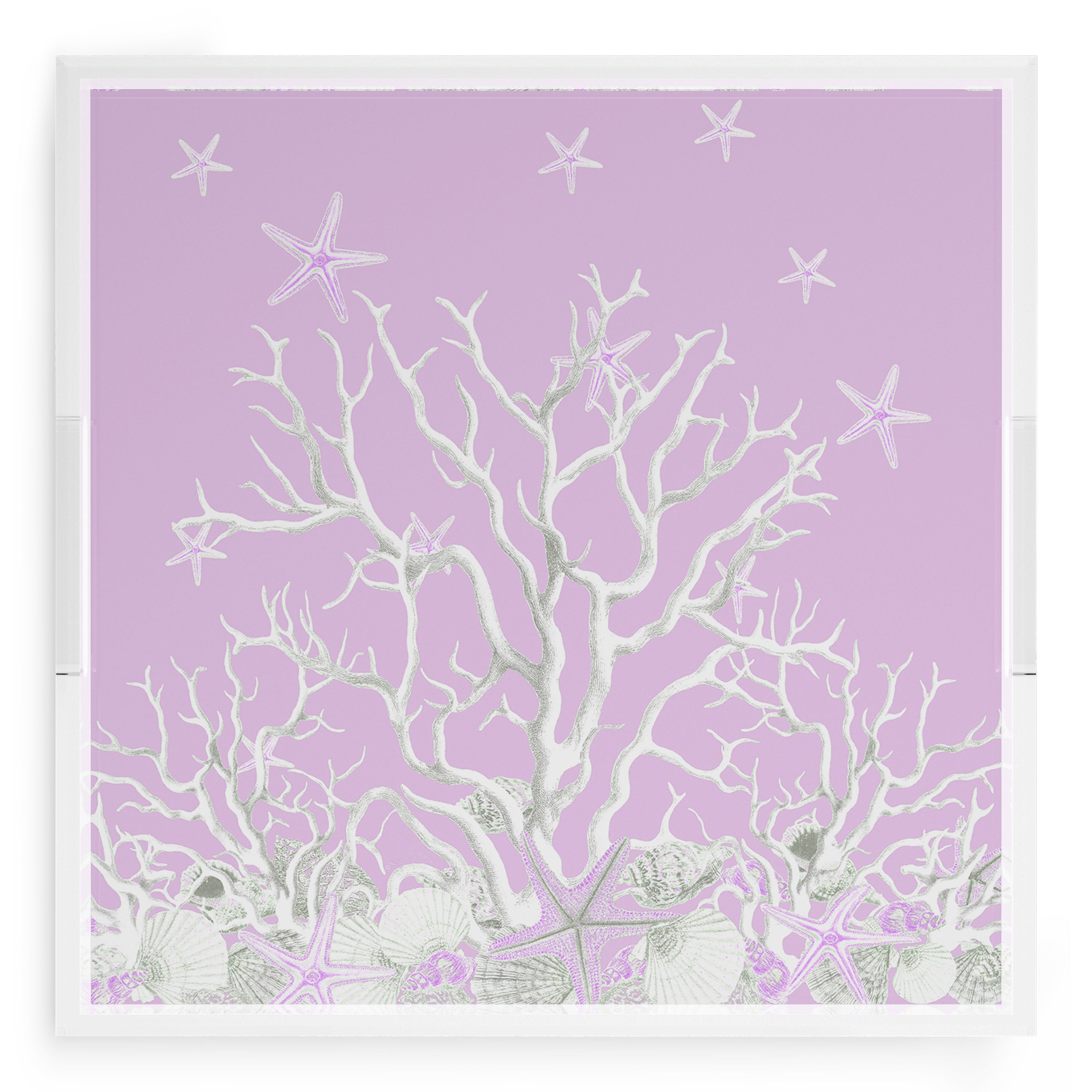 Coral Reef Lilac 18X18 Acrylic Tray - nicolettemayer.com
