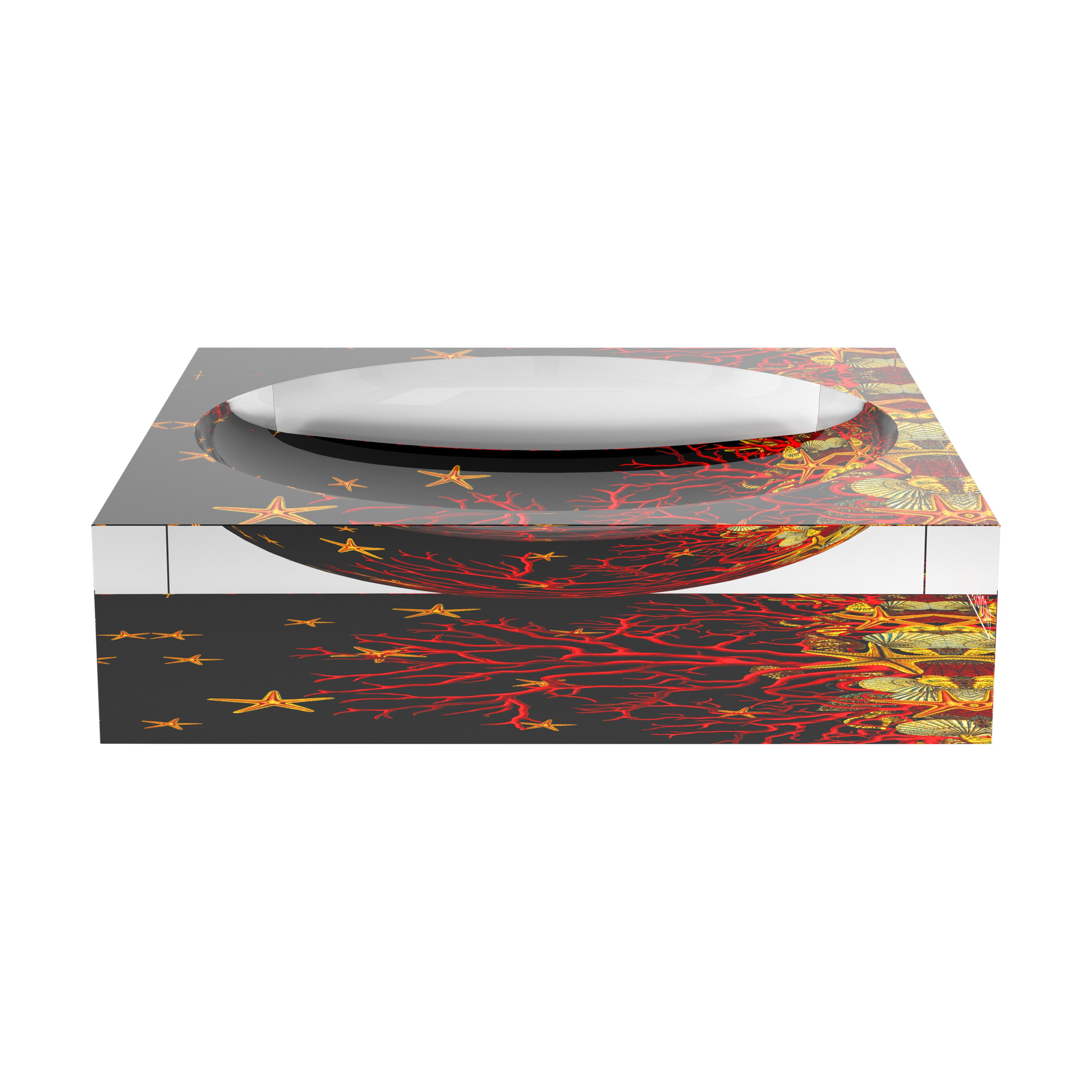 Coral Reef Black Acrylic Candy Catchall Dish