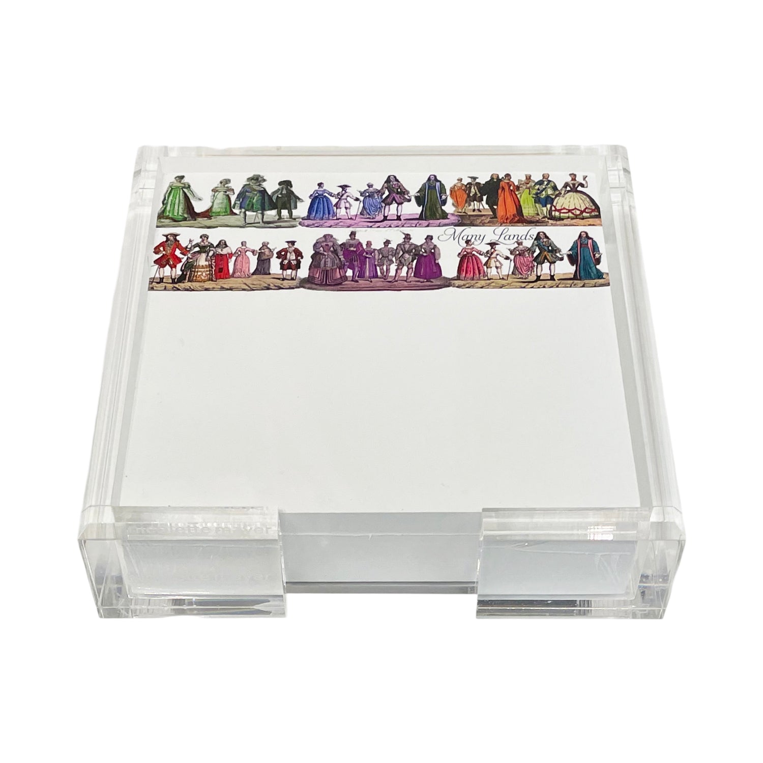 Costumes 1830 Note Cards With Acrylic Holder
