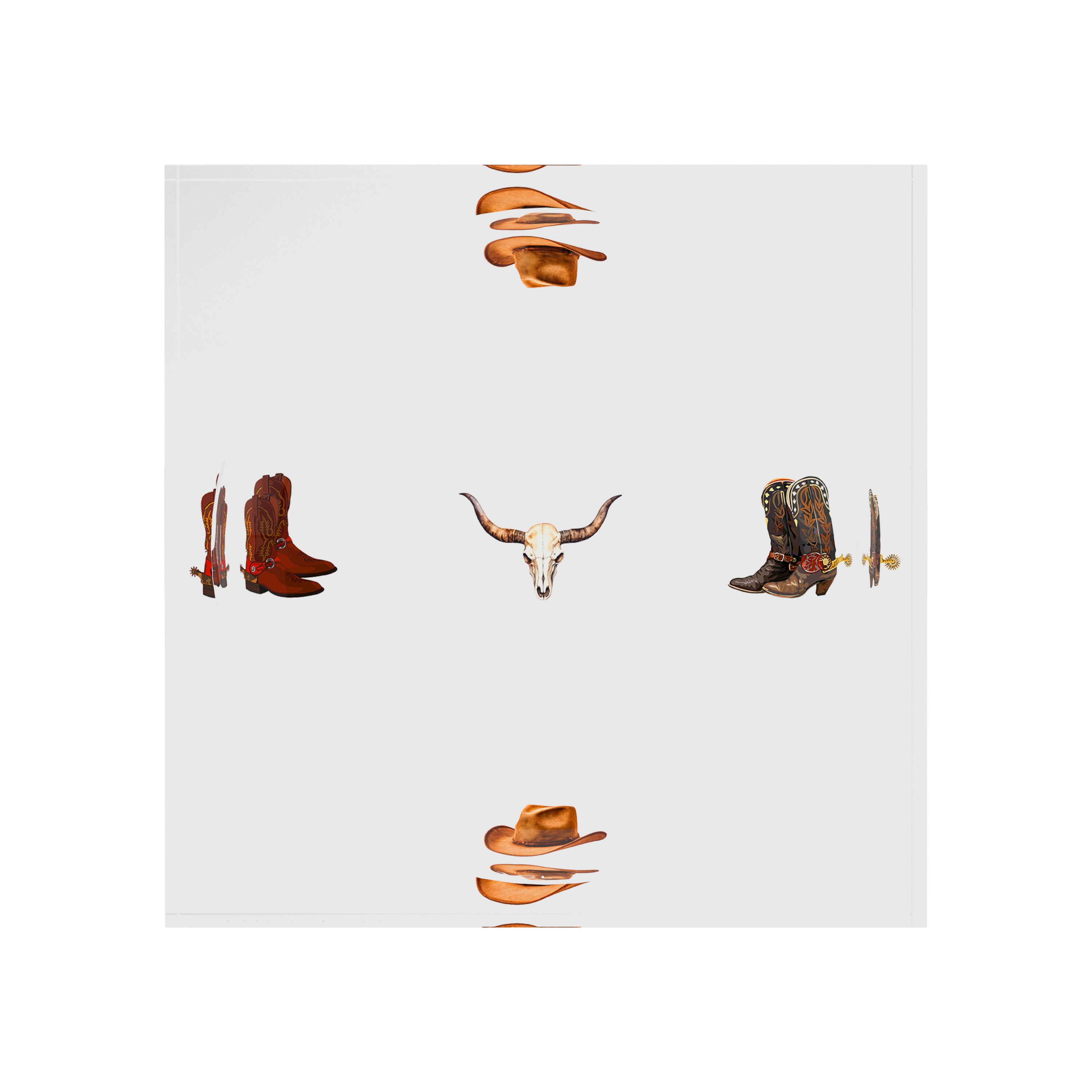 Cowboy Boots Brown Cream Acrylic Candy Catchall Dish