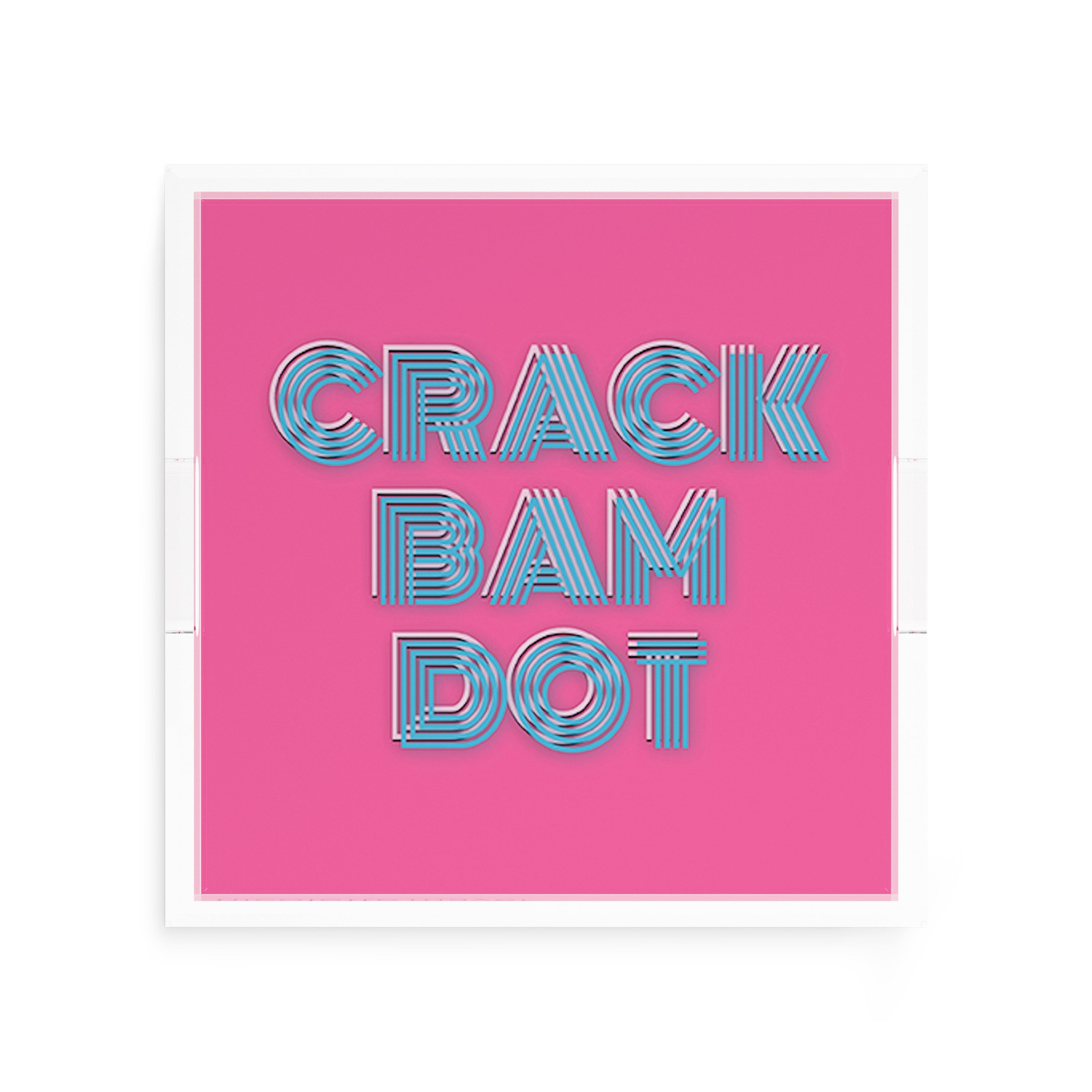 Mahjong Crack Bam Dot Hybiscus Powder 12X12 Acrylic Tray - nicolettemayer.com