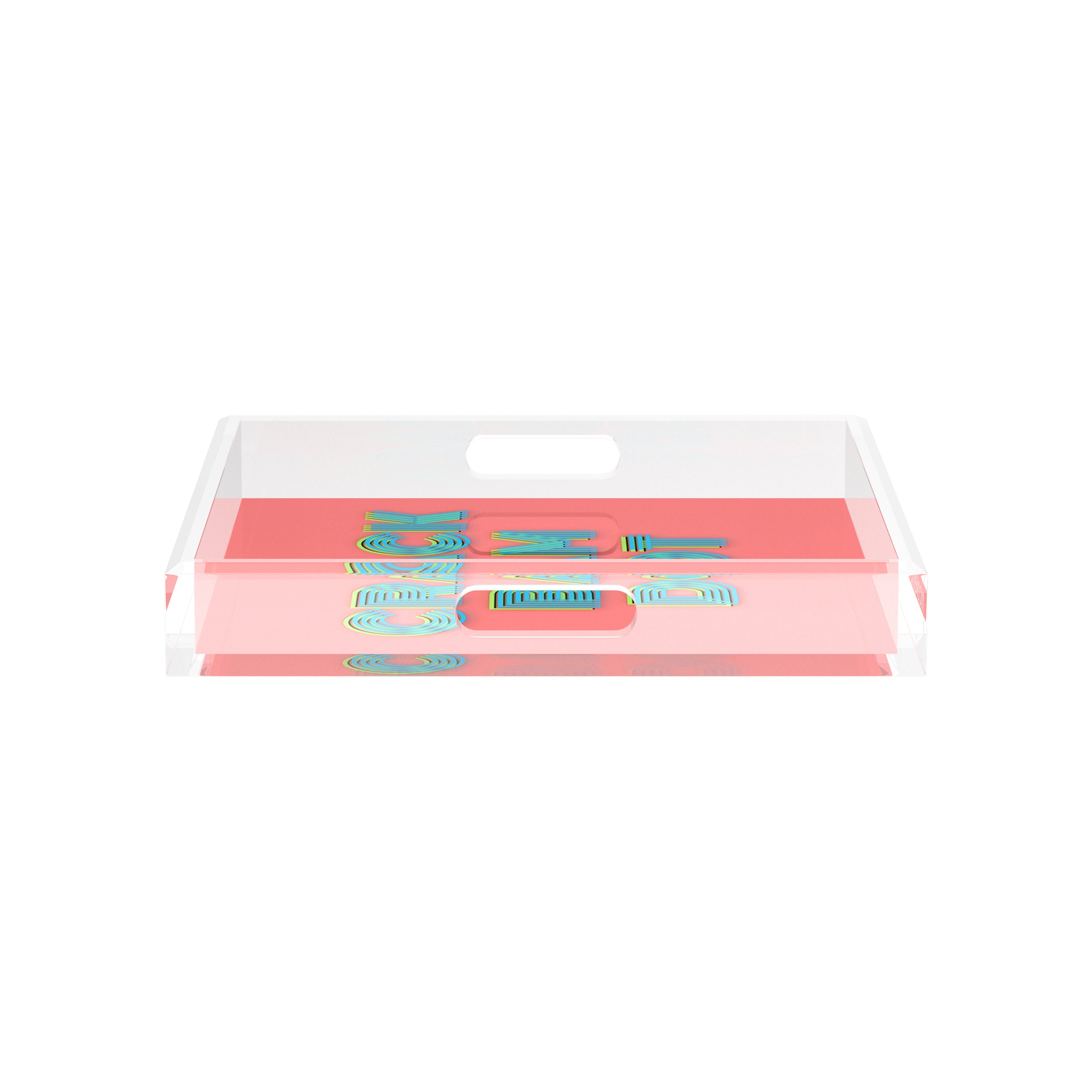 Mahjong Crack Bam Dot Petal Tendril 12X12 Acrylic Tray - nicolettemayer.com