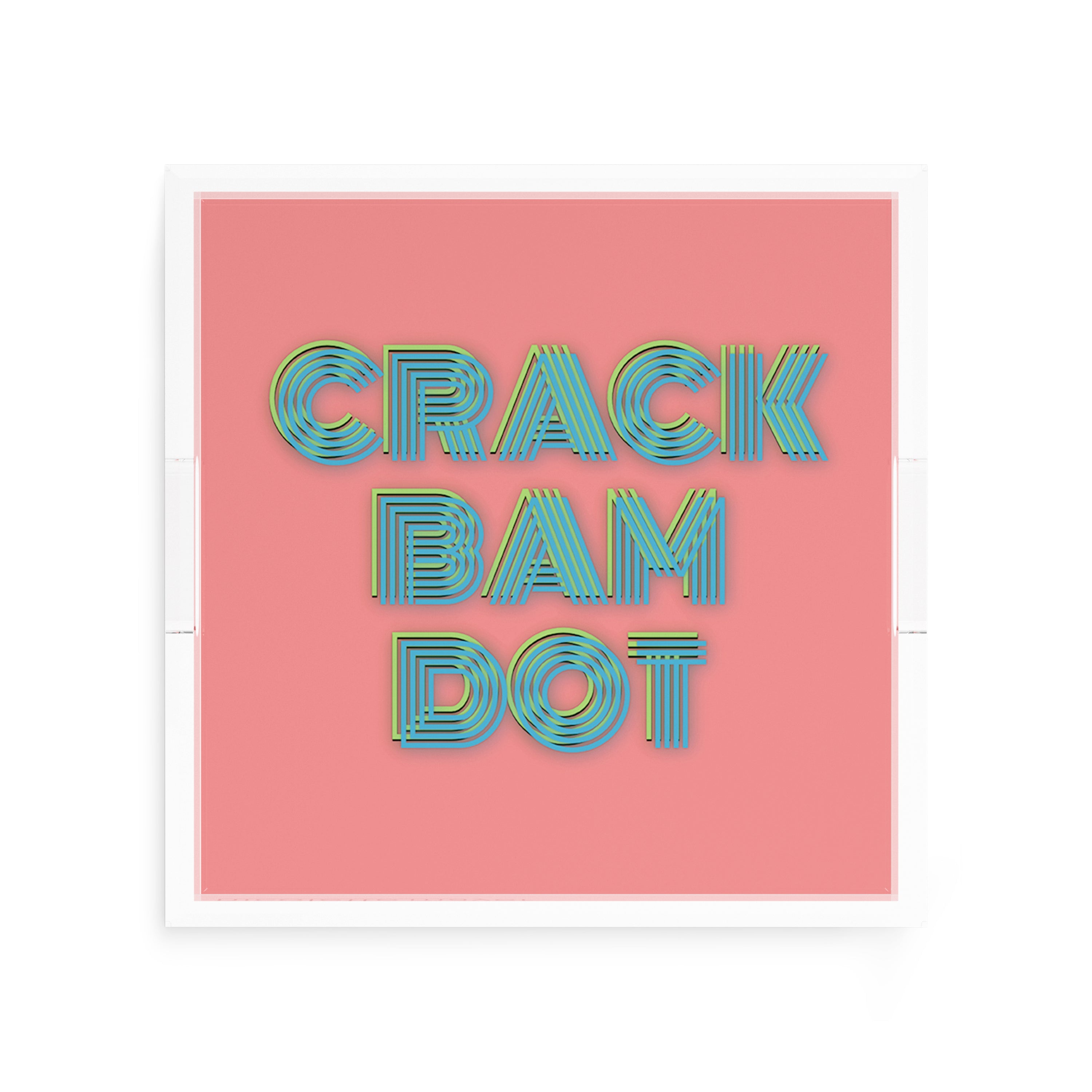 Mahjong Crack Bam Dot Petal Tendril 12X12 Acrylic Tray - nicolettemayer.com