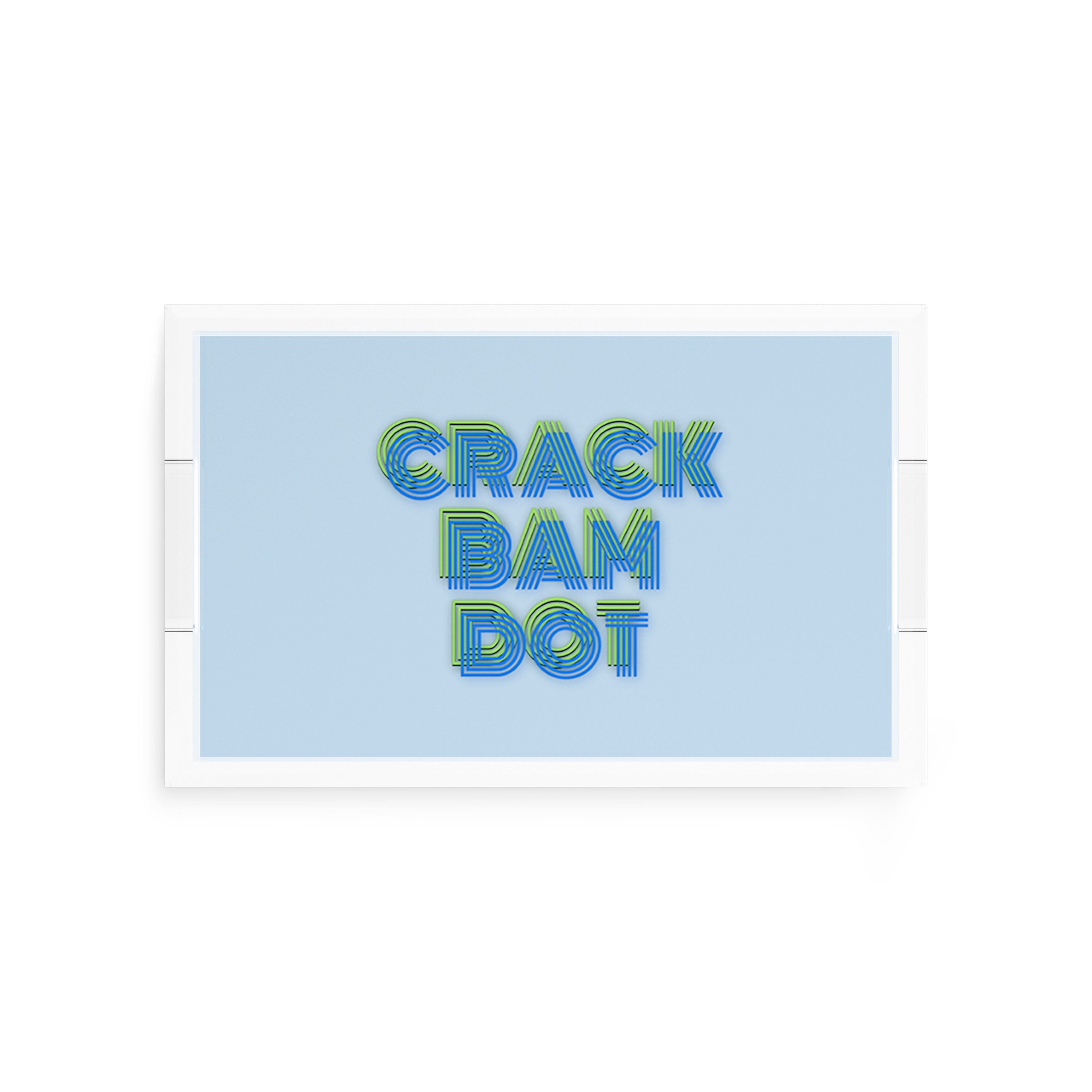 Mahjong Crack Bam Dot Blues Celery 12.5x7.75 Acrylic Tray - nicolettemayer.com