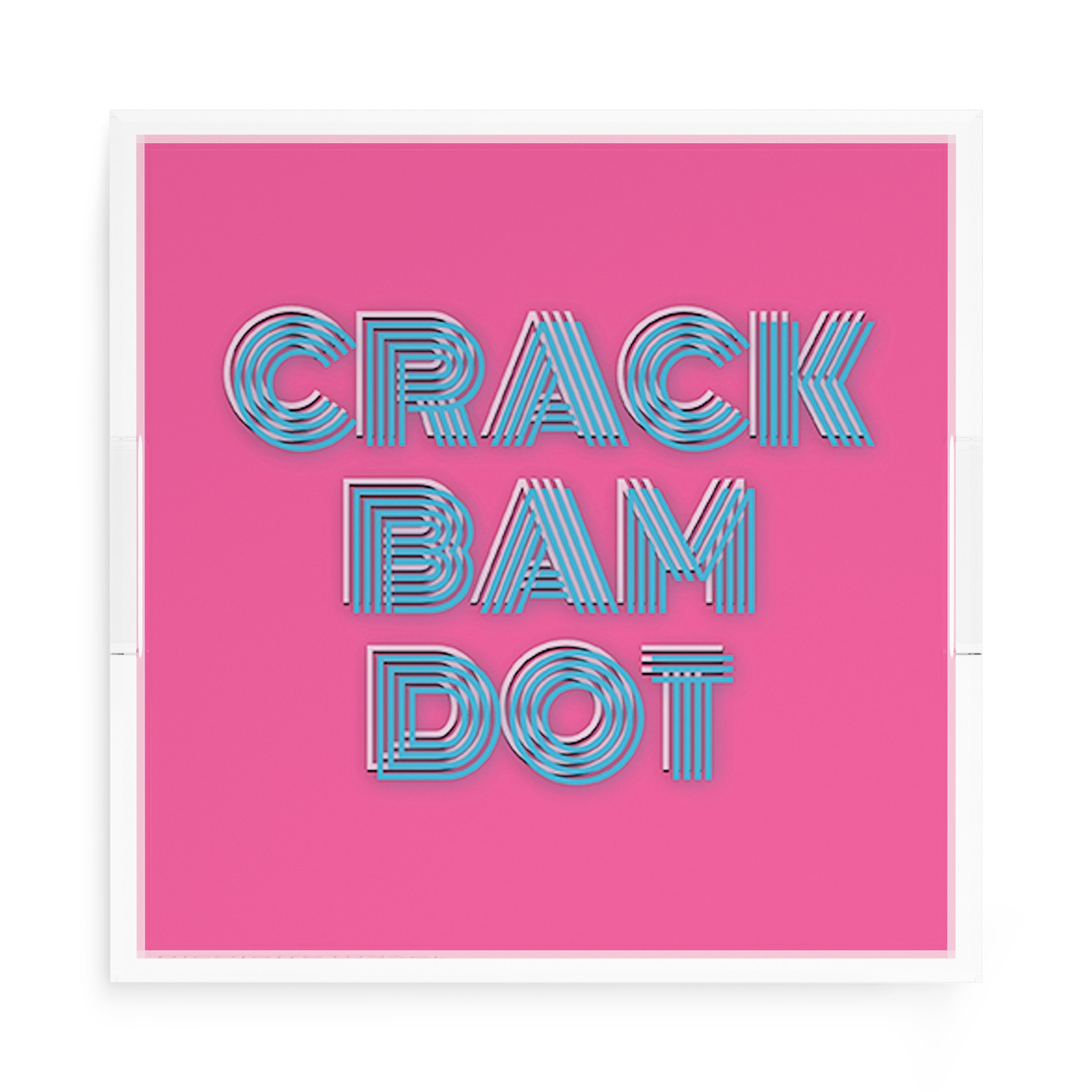Mahjong Crack Bam Dot Hybiscus Powder 15X15 Acrylic Tray - nicolettemayer.com