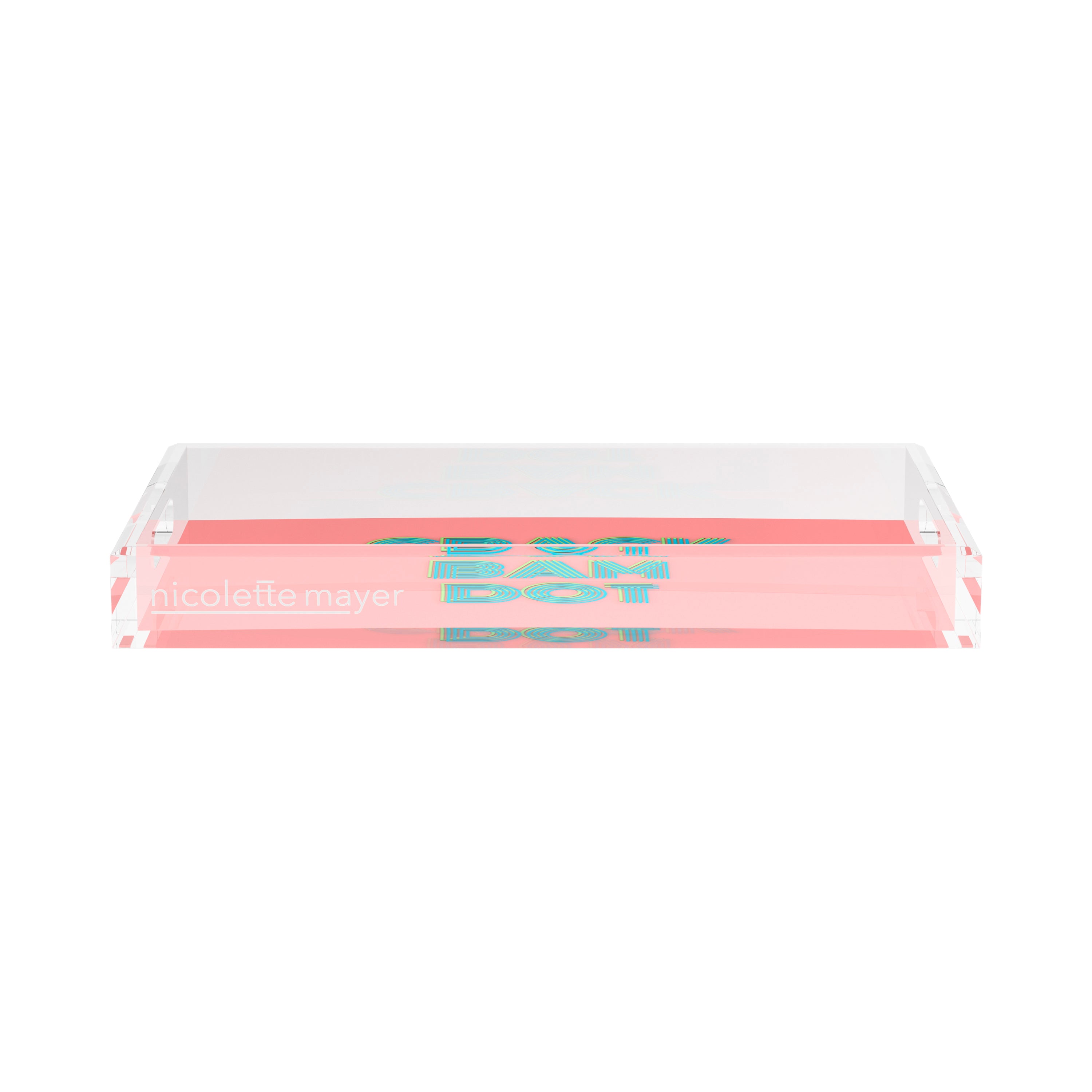 Mahjong Crack Bam Dot Petal Tendril 17X10.5 Acrylic Tray - nicolettemayer.com