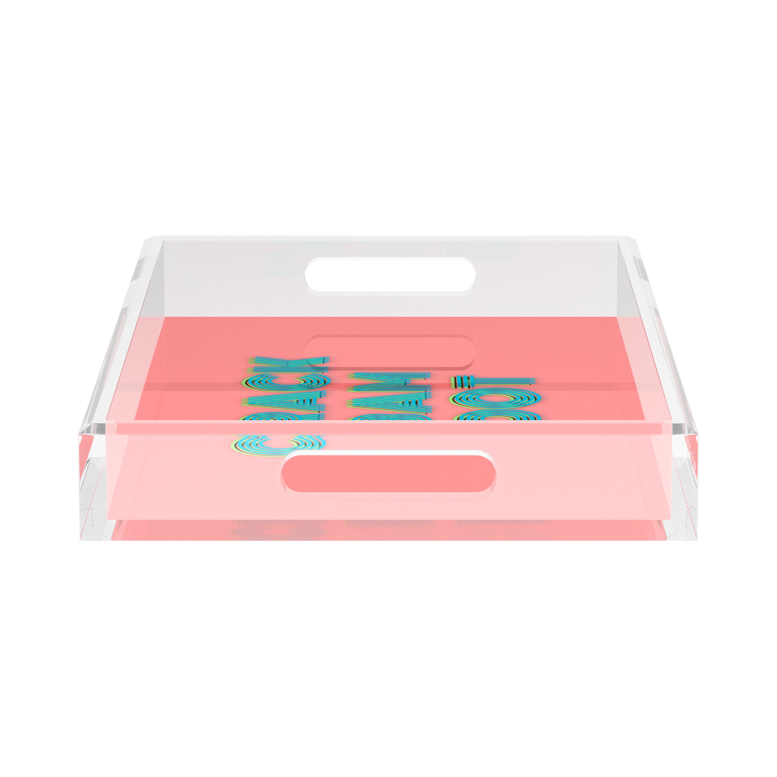 Mahjong Crack Bam Dot Petal Tendril 17X10.5 Acrylic Tray - nicolettemayer.com