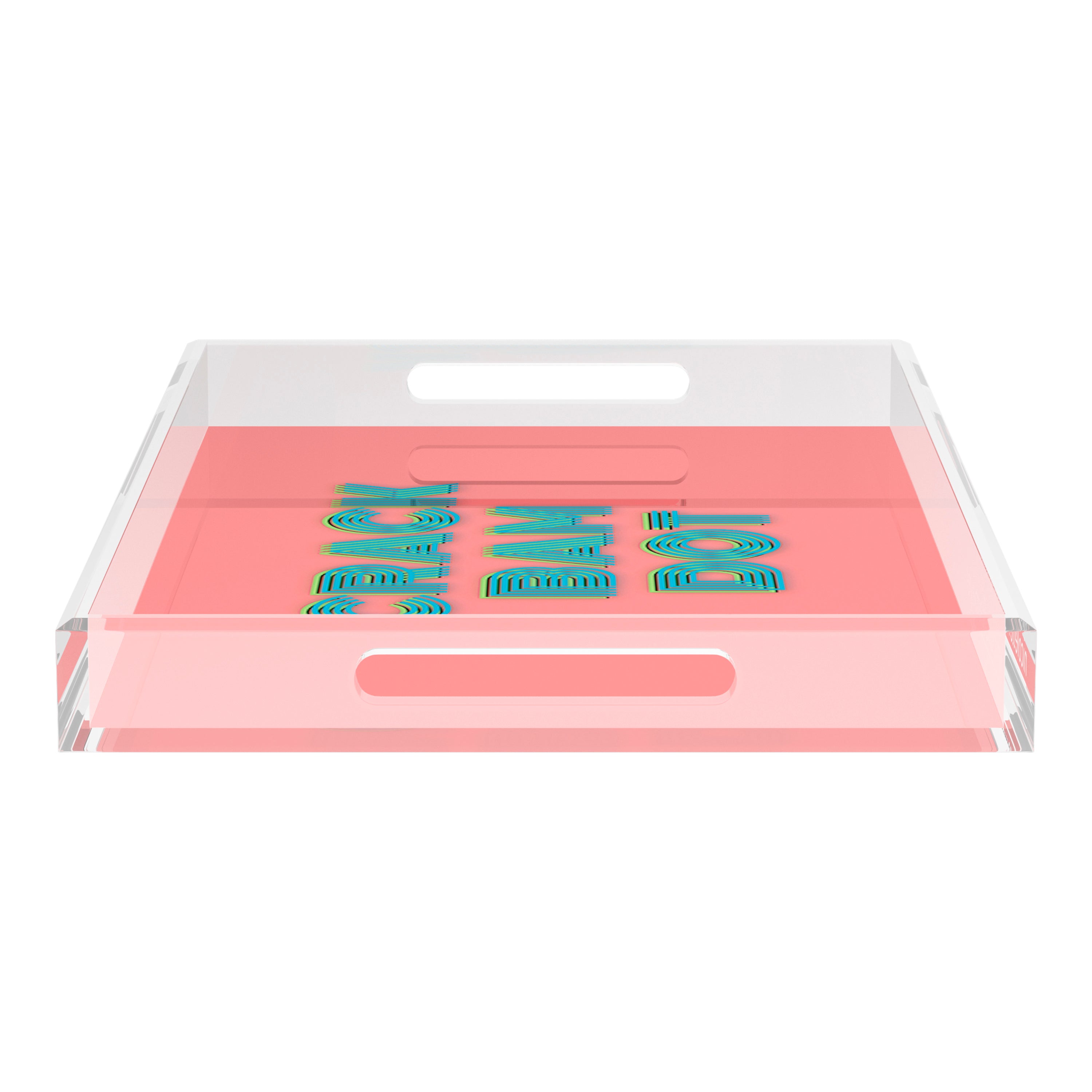 Mahjong Crack Bam Dot Petal Tendril 22.5x14.5 Acrylic Tray - nicolettemayer.com