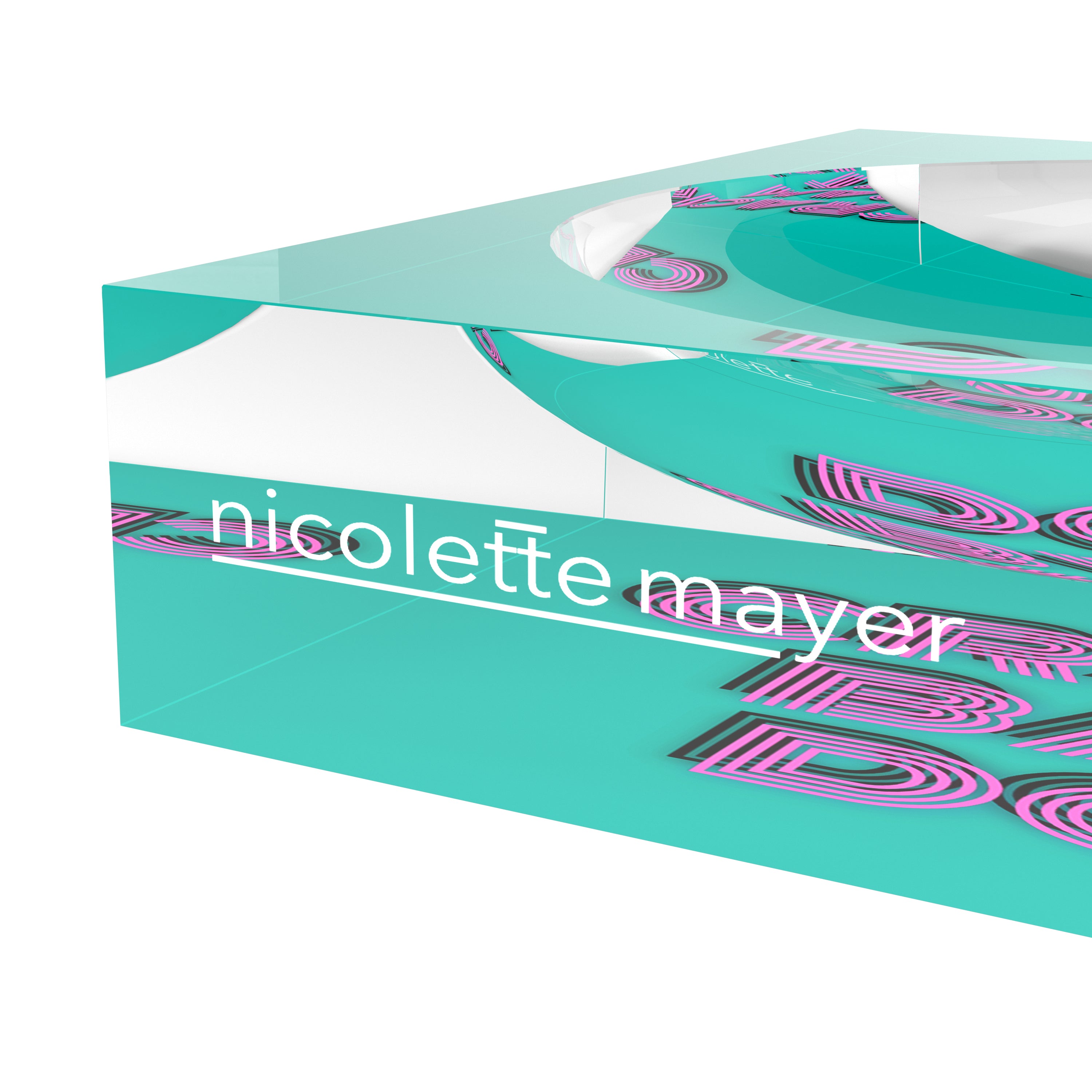 Mahjong Crack Bam Dot Acqua Pink Candy Catchall Dish