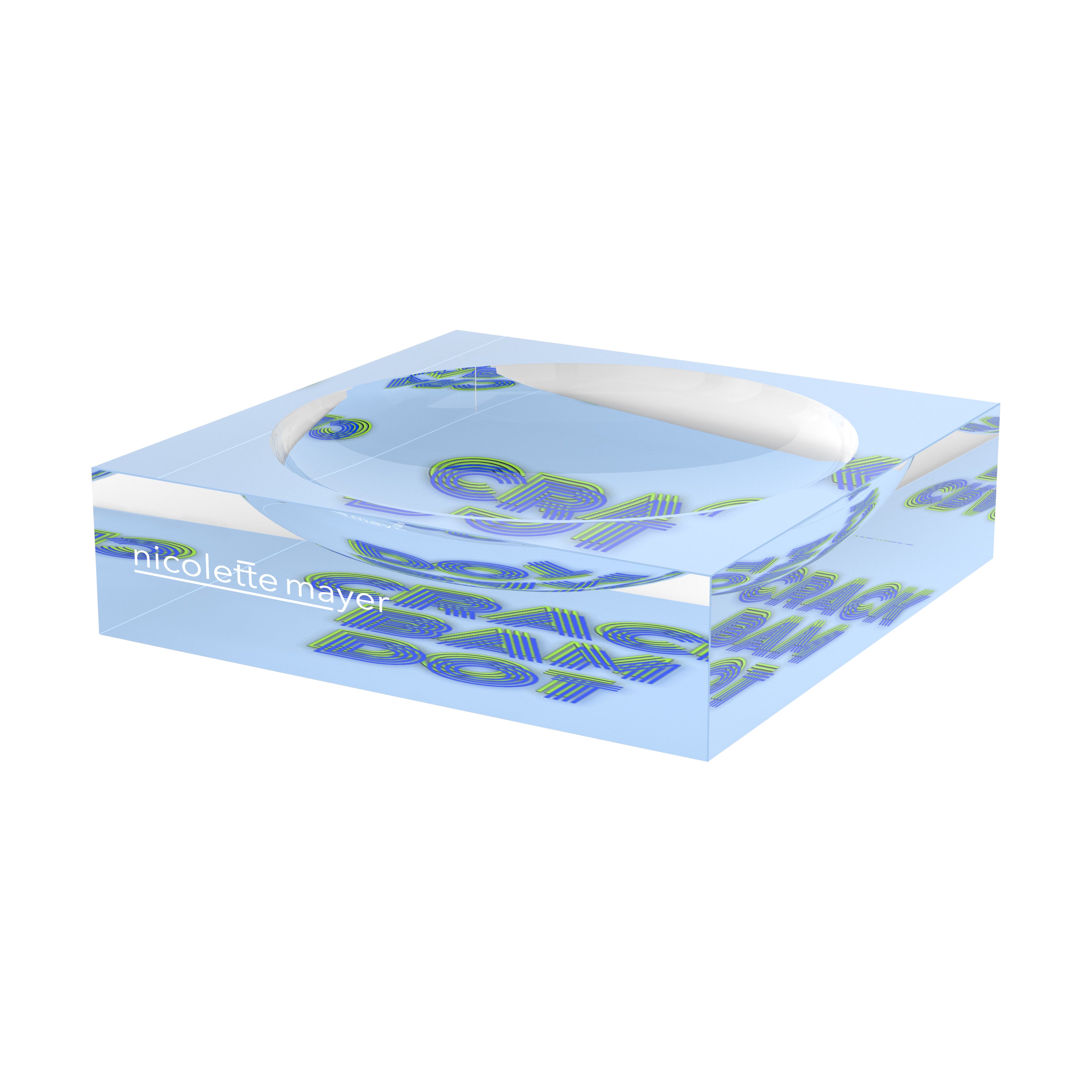 Mahjong Crack Bam Dot Blues Celery Candy Catchall Dish