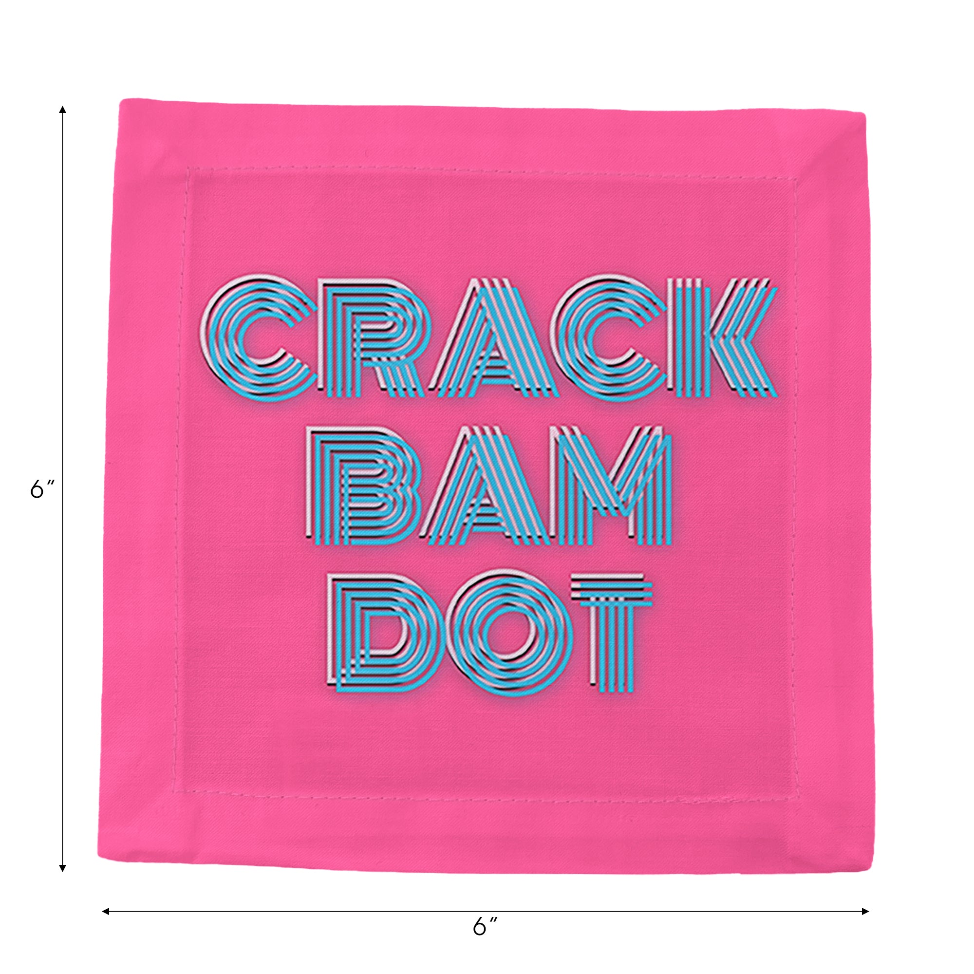 Crack Bam Dot Hybiscus Powder Cotton Sateen Cocktail Napkins - nicolettemayer.com