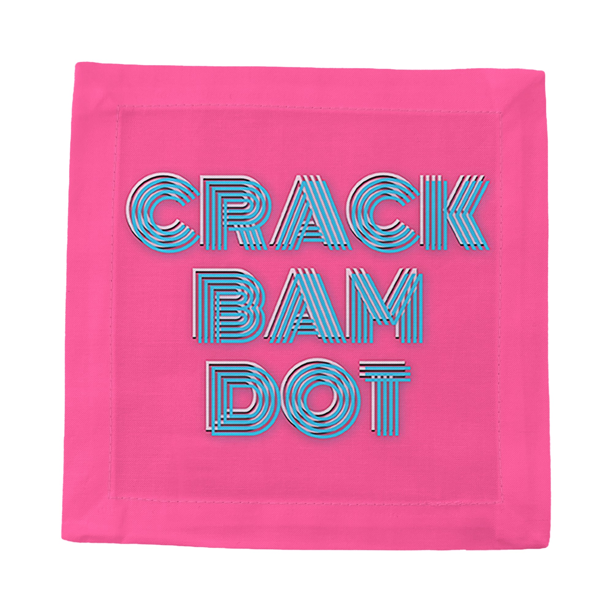 Crack Bam Dot Hybiscus Powder Cotton Sateen Cocktail Napkins - nicolettemayer.com