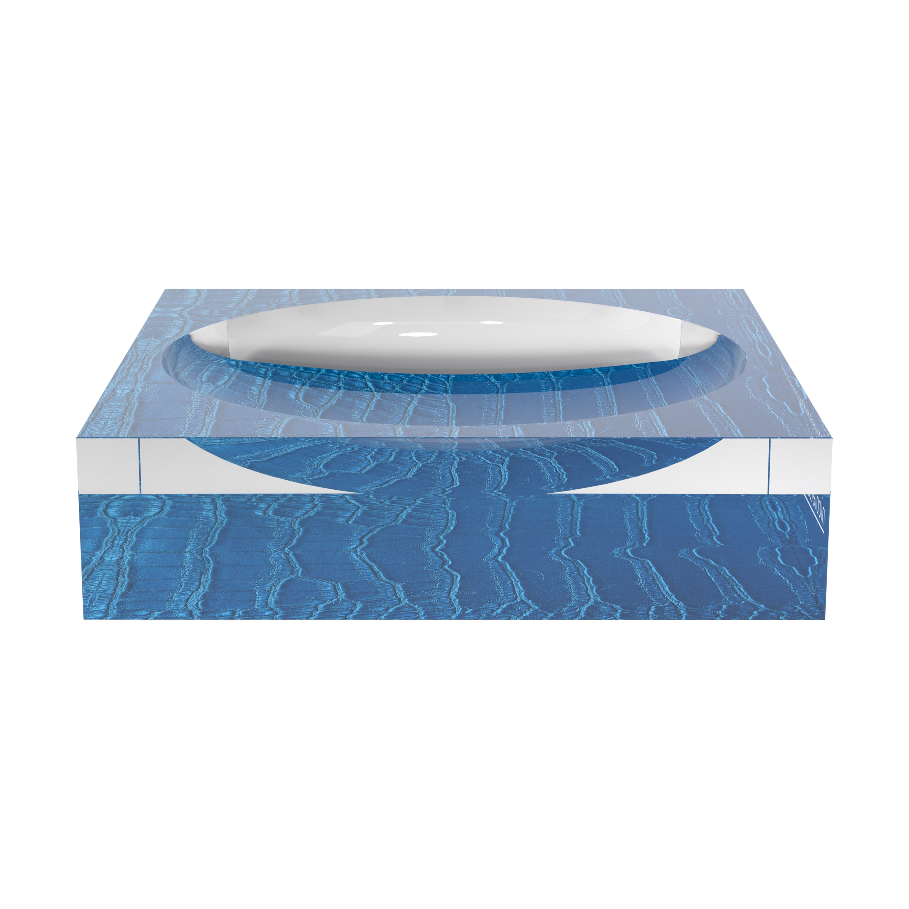 Crocodile Kyoto Blue Acrylic Candy Catchall Dish