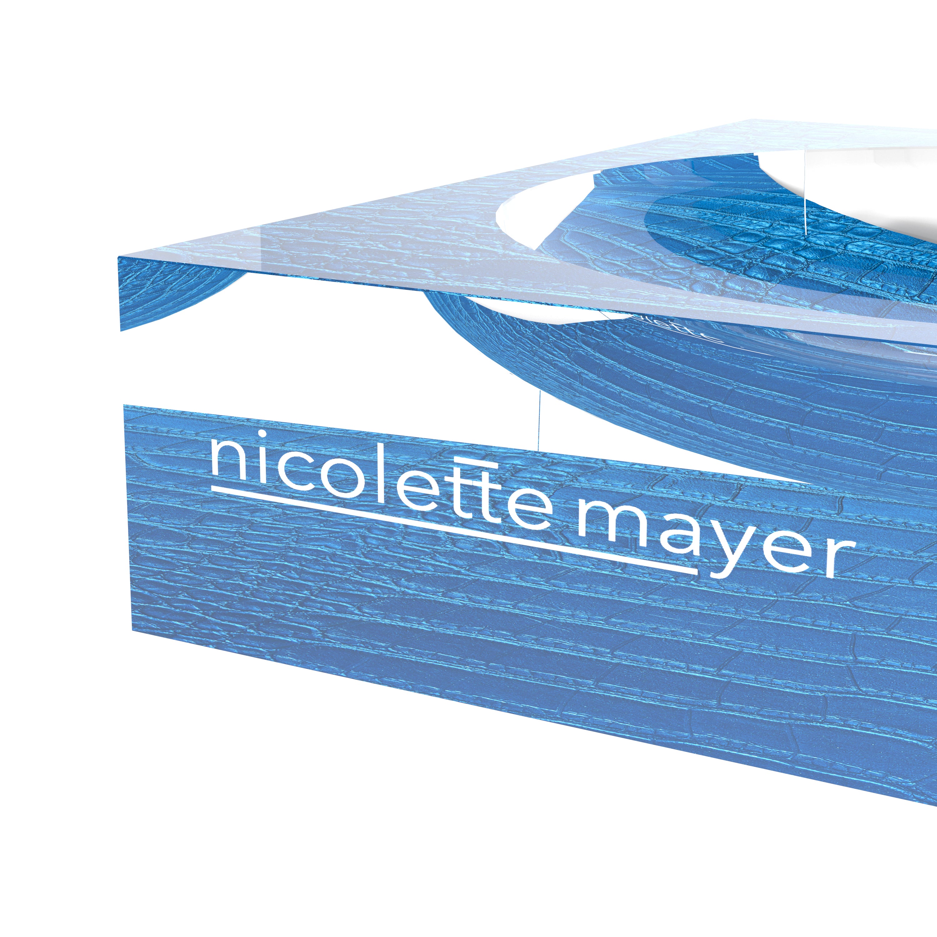 Crocodile Kyoto Blue Acrylic Candy Catchall Dish