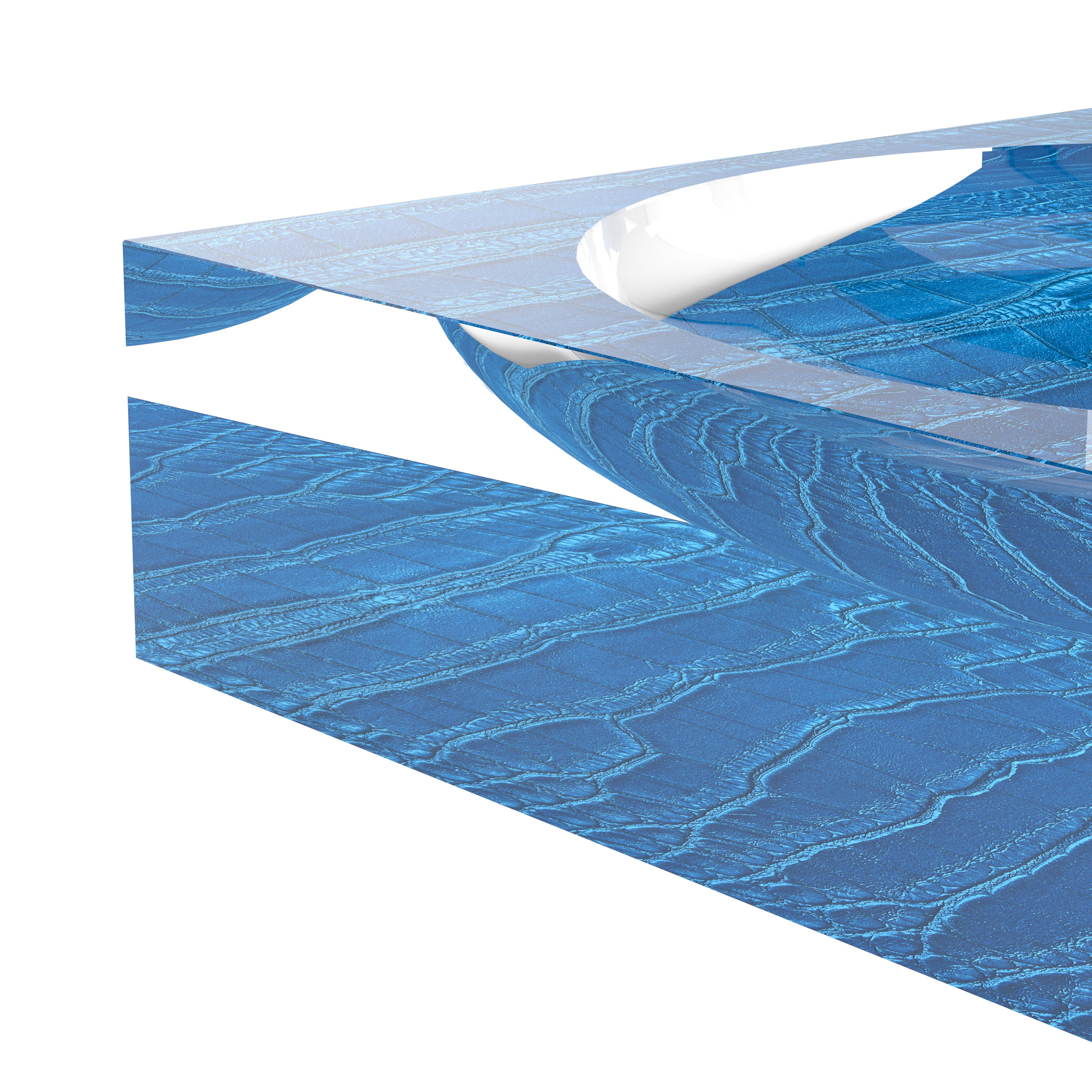 Crocodile Kyoto Blue Acrylic Candy Catchall Dish