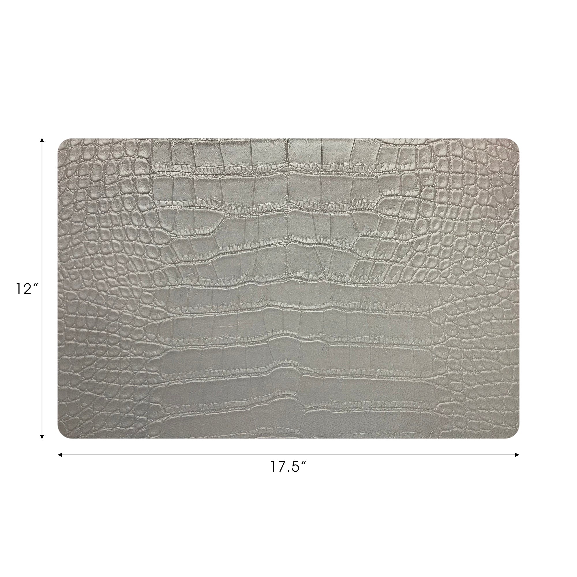 Sets de table rectangulaires Crocodile Alabaster 17,5 po, lot de 4