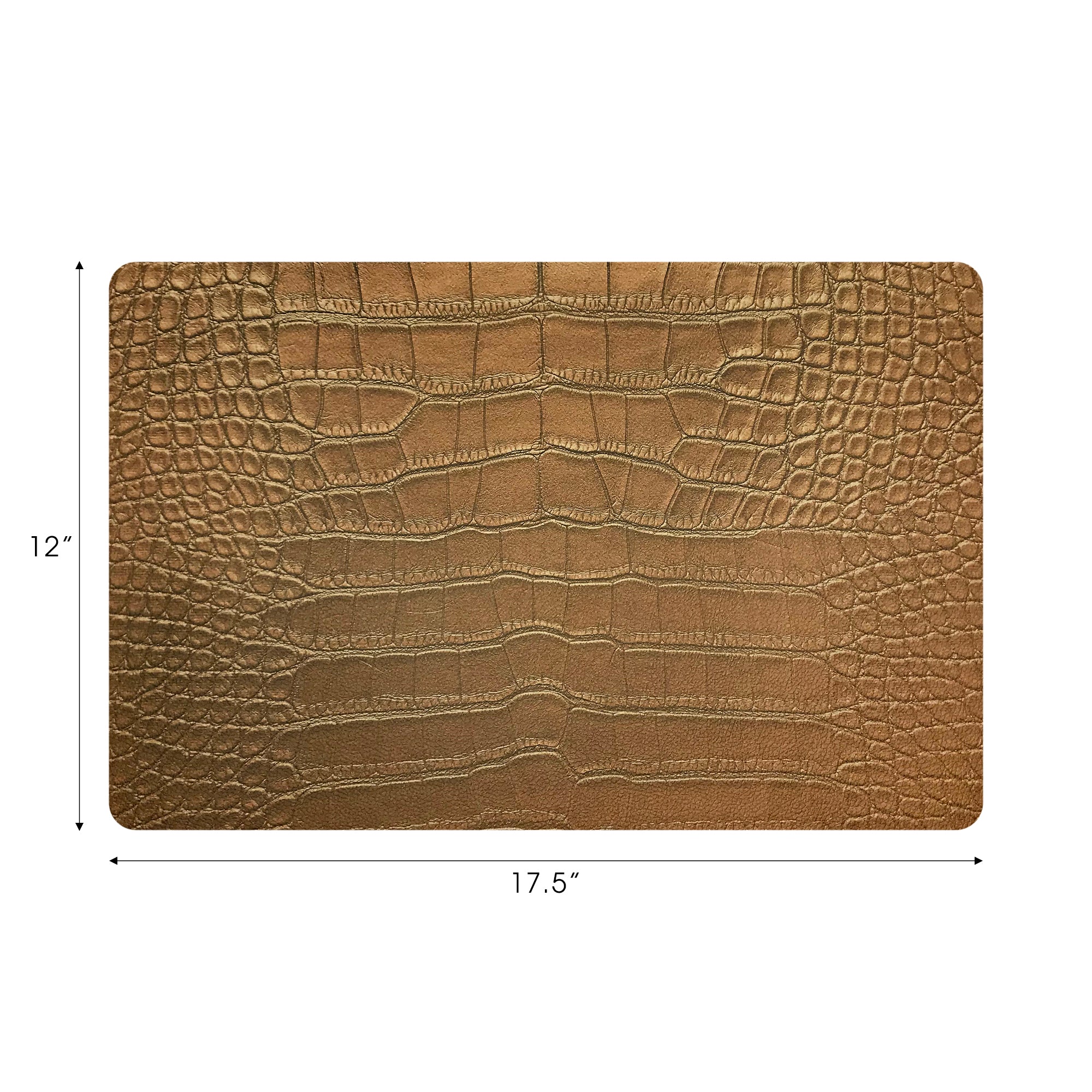 Lot de 4 sets de table rectangulaires Crocodile Aves Gold 17,5