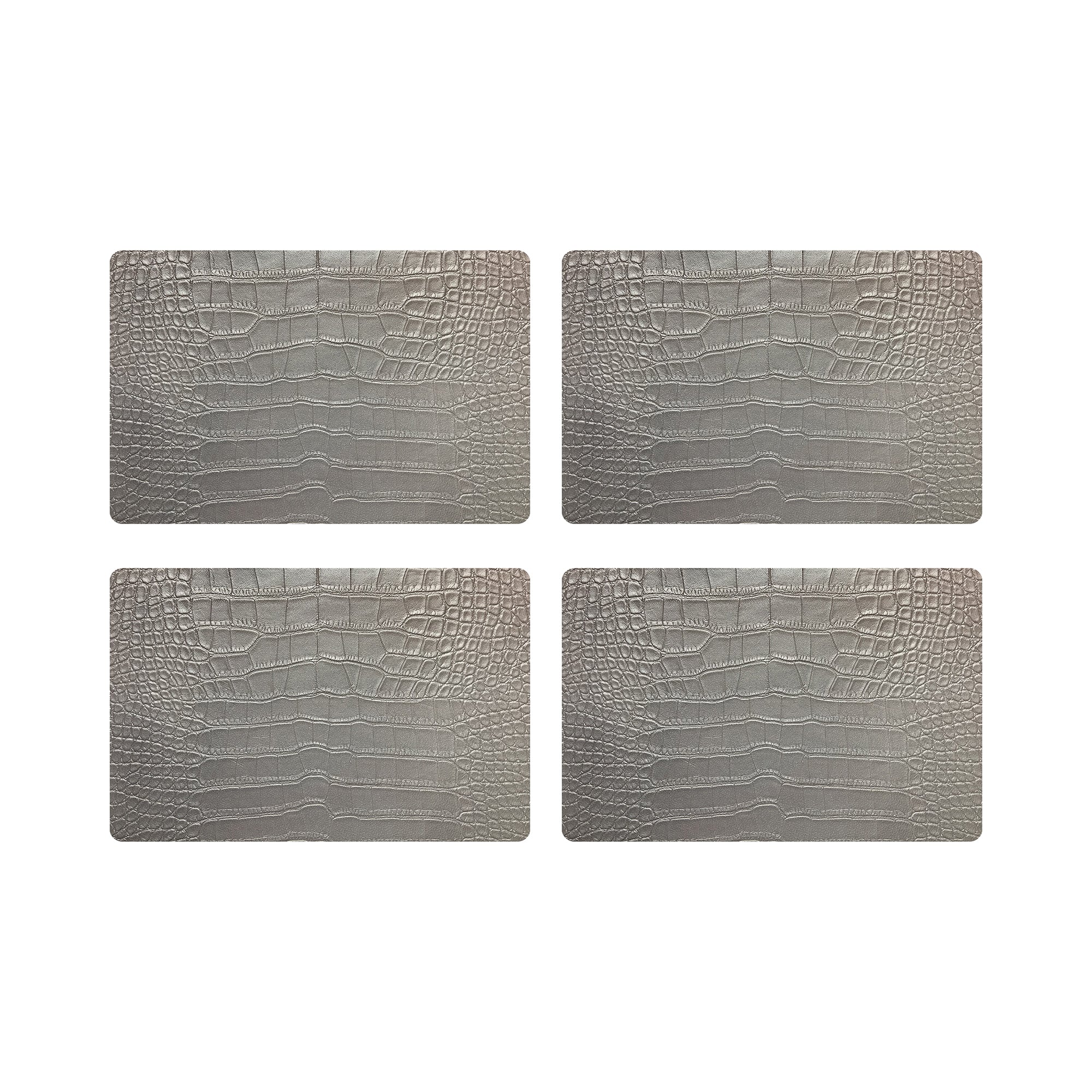 Crocodile Champagne 17.5" Rectangle Pebble Placemat, Set Of 4 - nicolettemayer.com