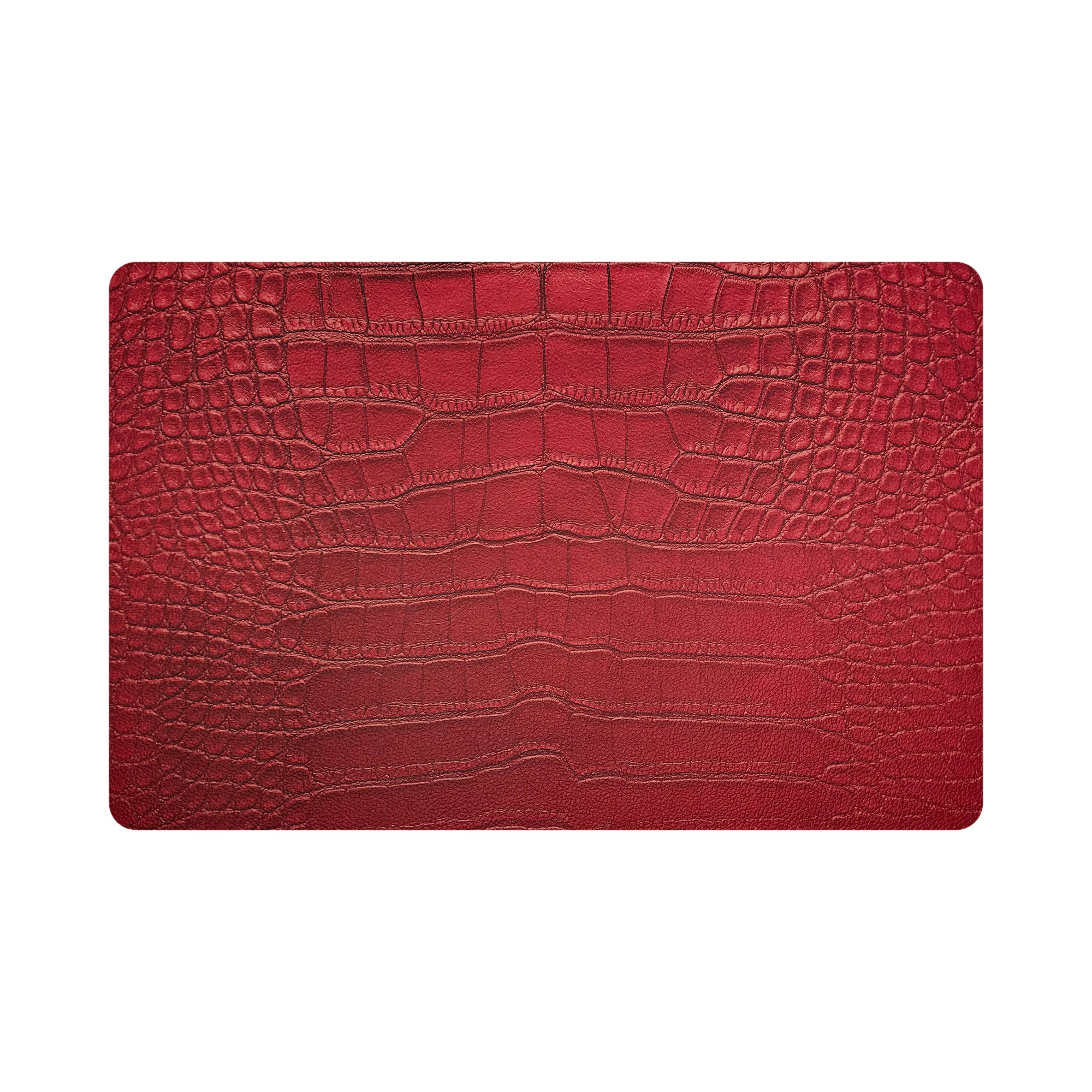 Crocodile Chelsea Garden Red 17.5" Rectangle Pebble Placemat, Set Of 4 - nicolettemayer.com