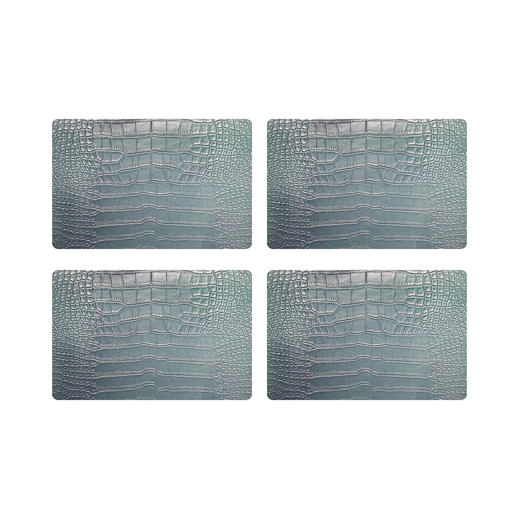 Crocodile Ice 17.5" Rectangle Pebble Placemat, Set Of 4 - nicolettemayer.com