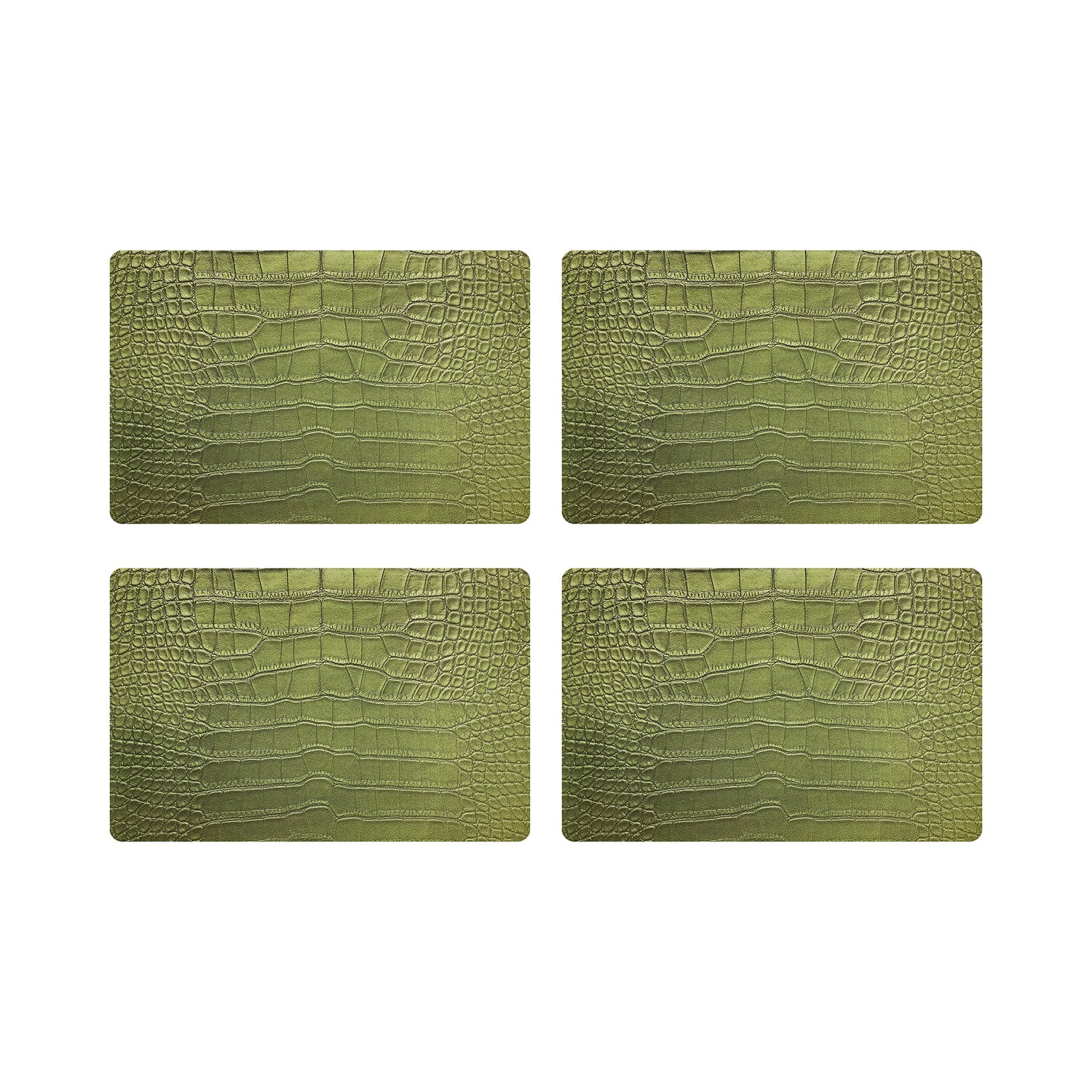 Crocodile Key Lime 17.5" Rectangle Pebble Placemat, Set Of 4 - nicolettemayer.com
