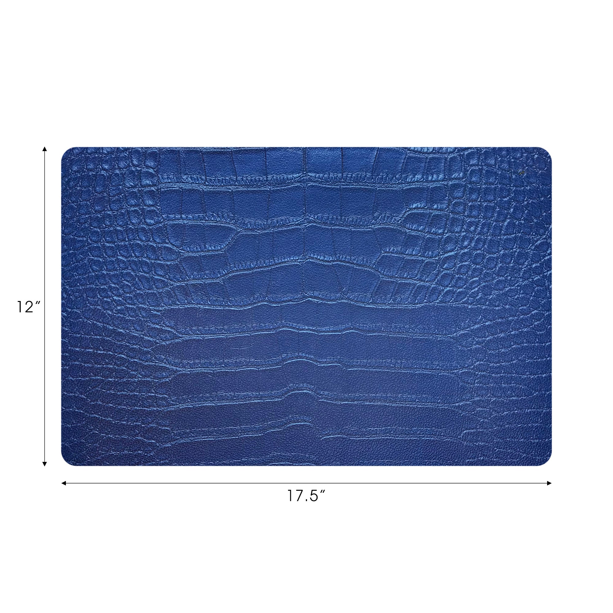 Sets de table rectangulaires Crocodile Kyoto Blue 17,5 po, lot de 4