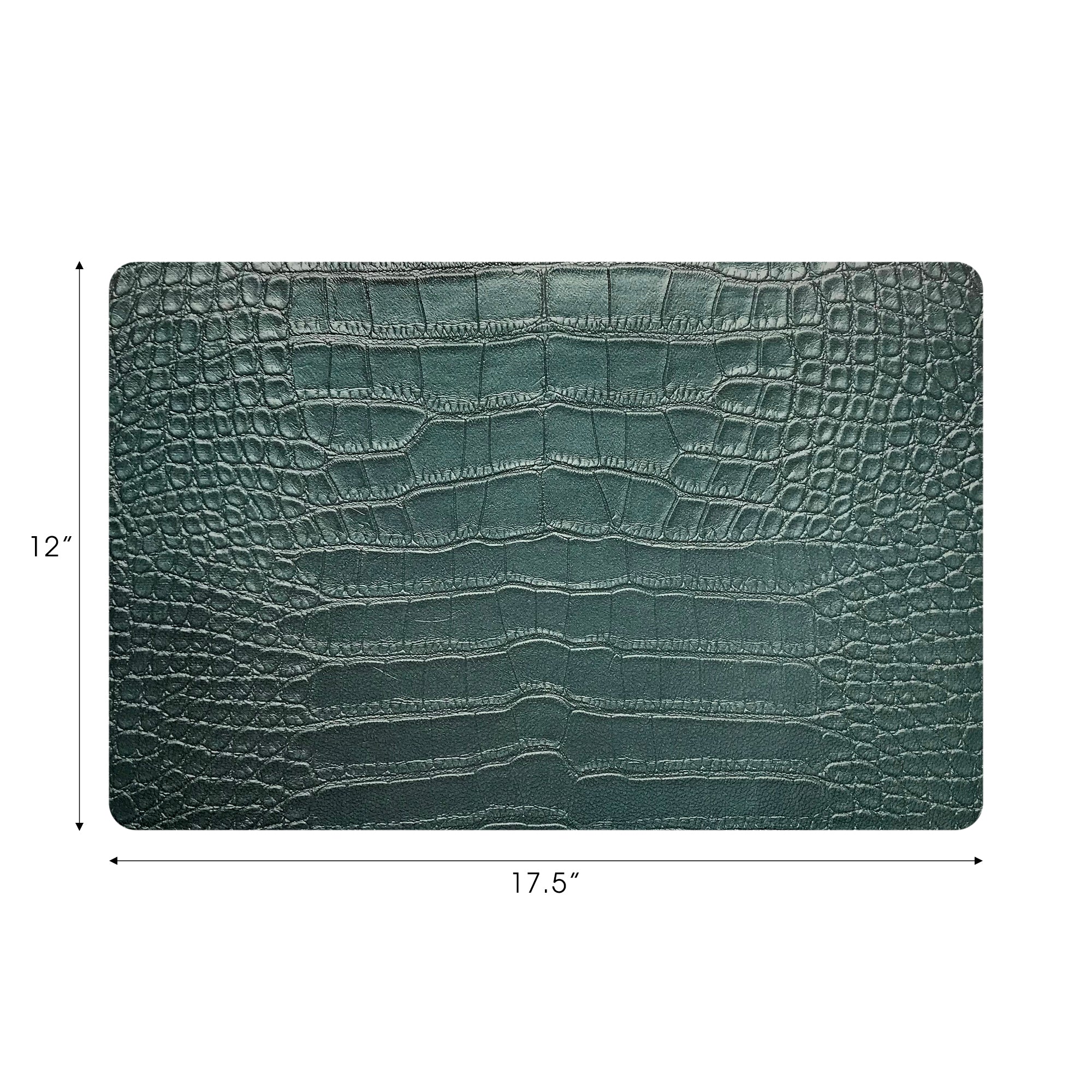 Sets de table rectangulaires Crocodile Patina 17,5 po, lot de 4
