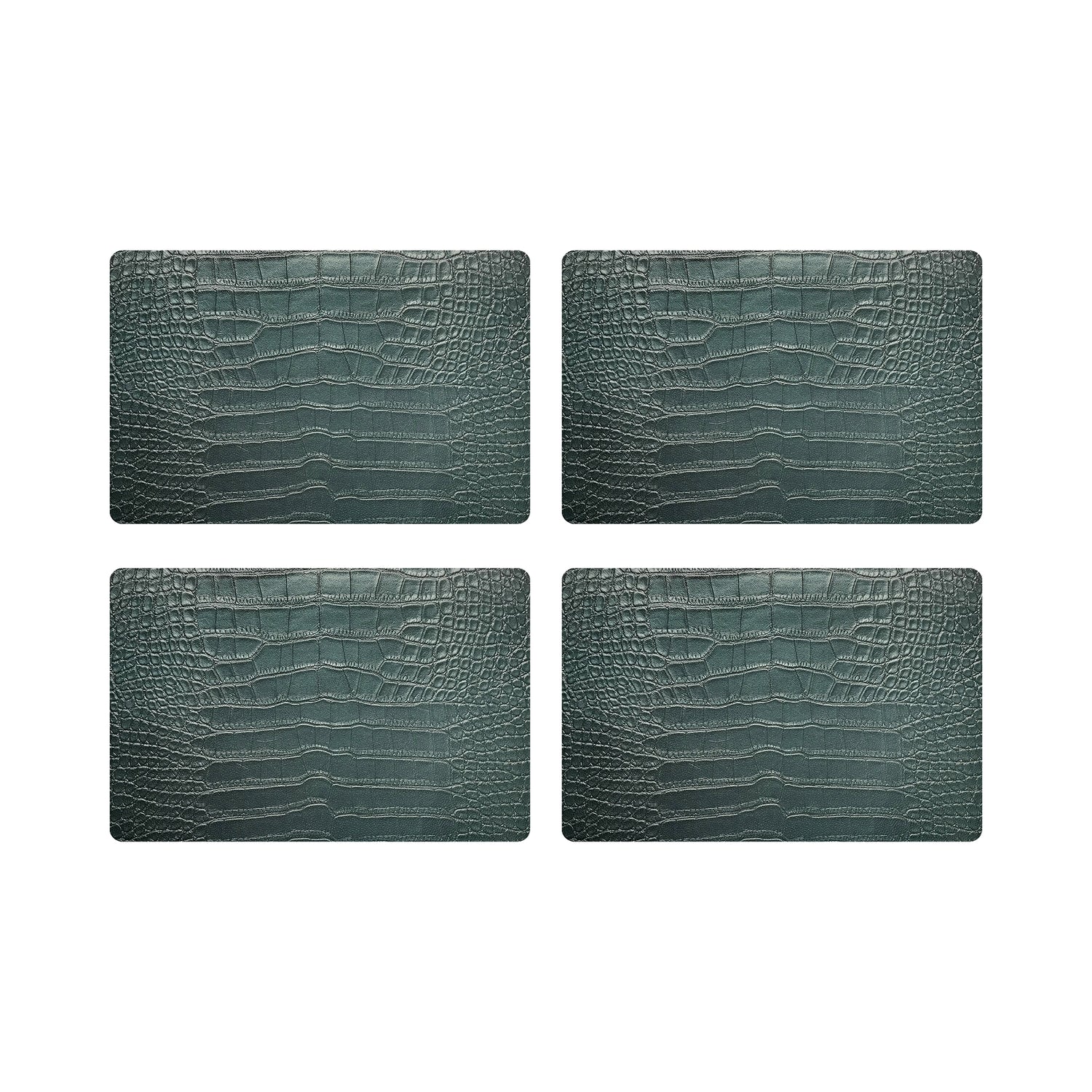 Crocodile Patina 17.5" Rectangle Pebble Placemat, Set Of 4 - nicolettemayer.com