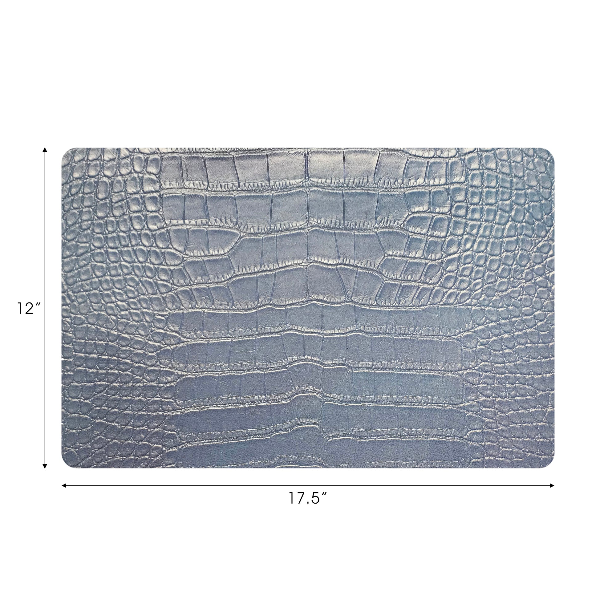 Lot de 4 sets de table rectangulaires en galets Crocodile Powder 17,5
