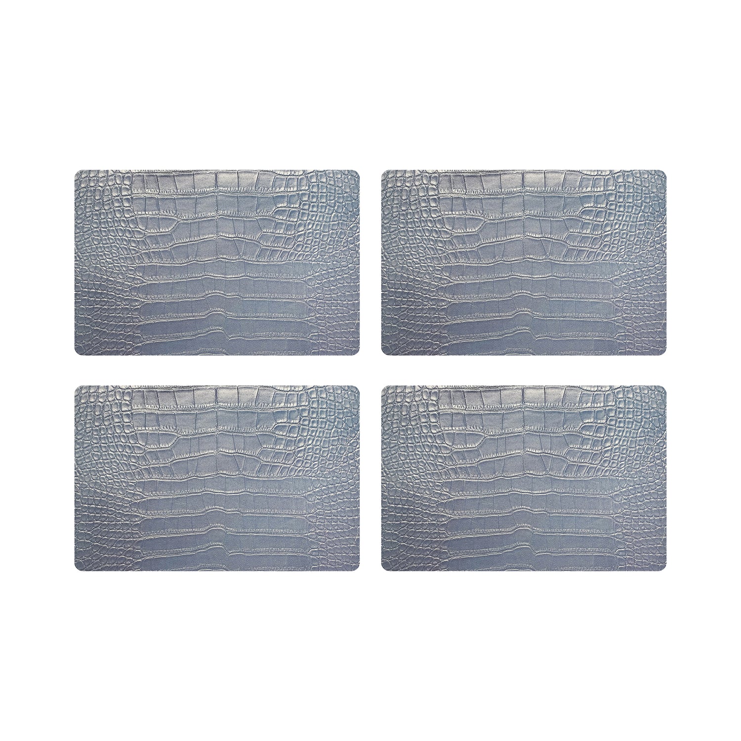 Crocodile Powder 17.5" Rectangle Pebble Placemat, Set Of 4 - nicolettemayer.com
