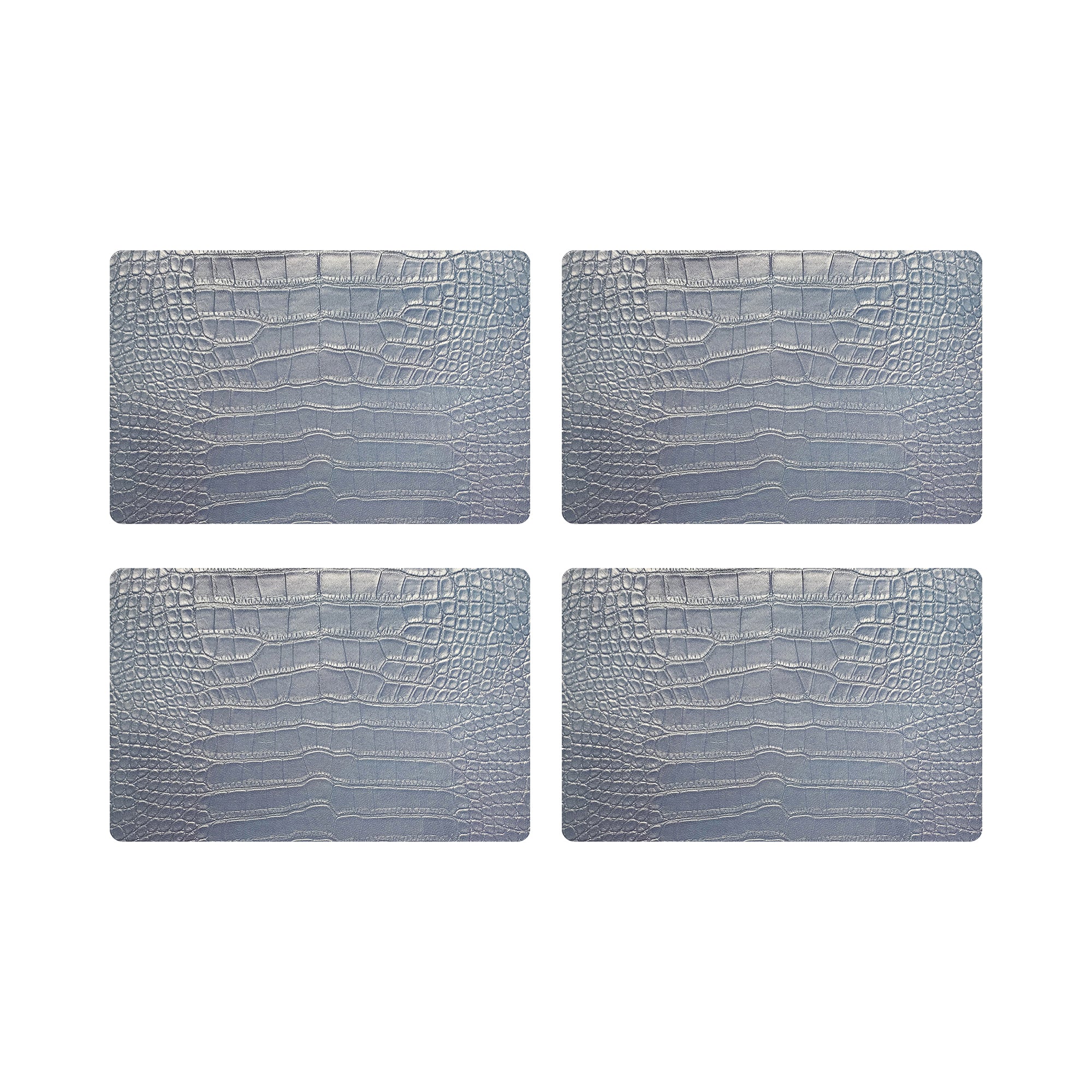 Crocodile Powder 17.5" Rectangle Pebble Placemat, Set Of 4 - nicolettemayer.com