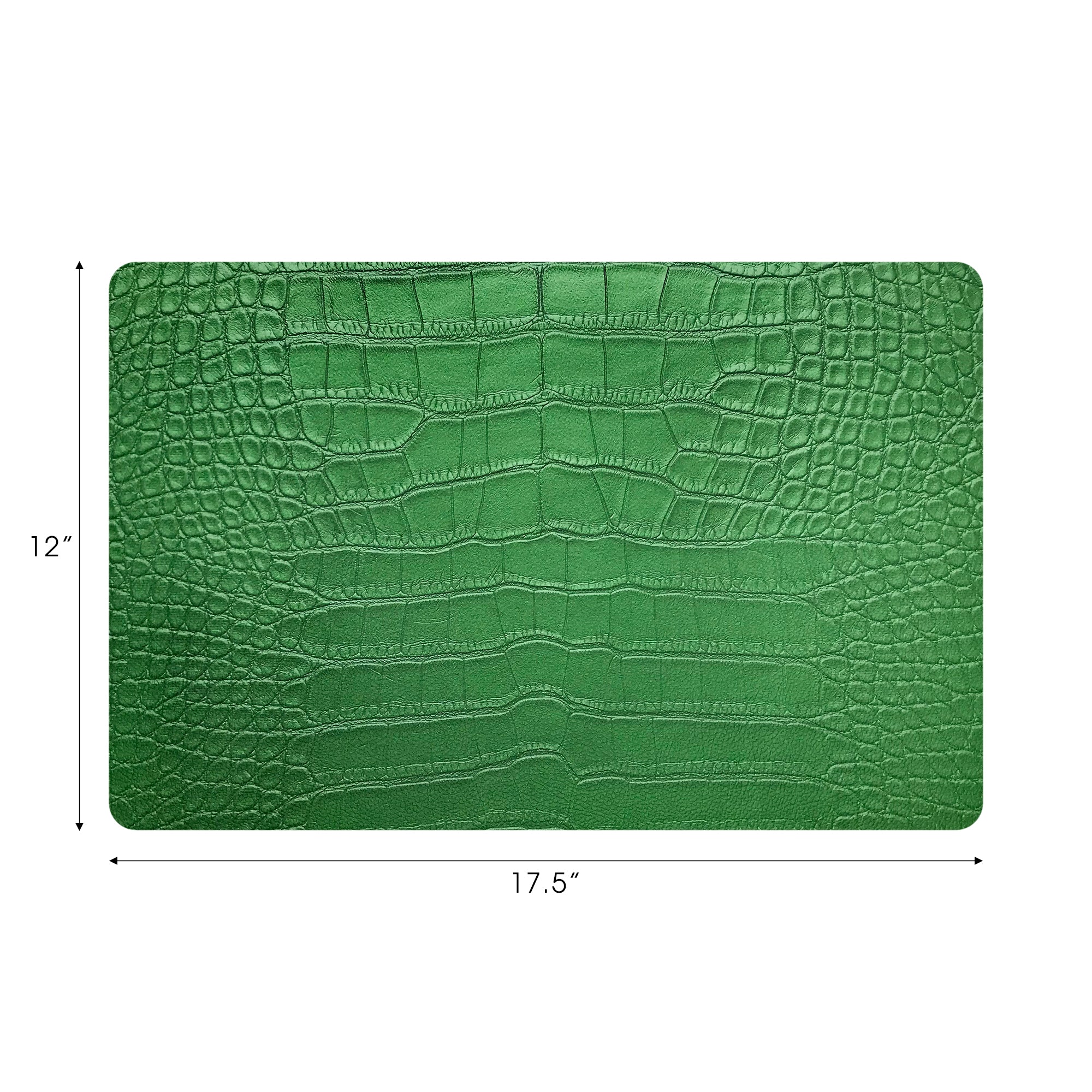 Lot de 4 sets de table rectangulaires Crocodile Weatherley Green 17,5