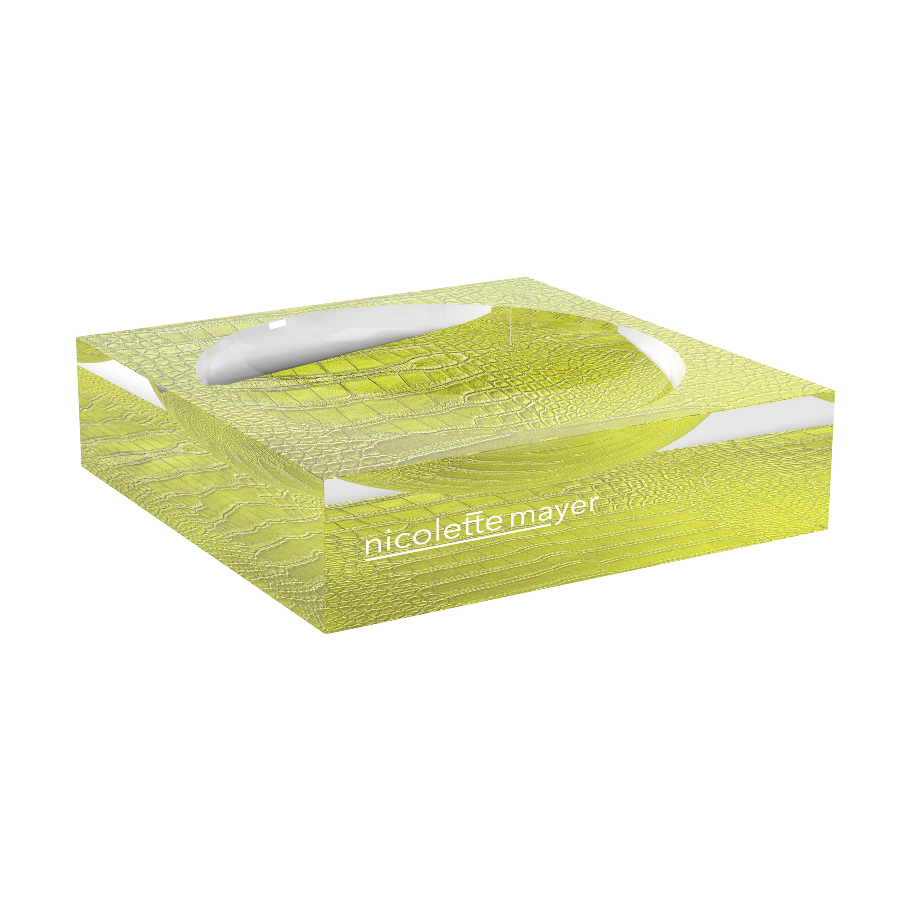 Crocodile Key Lime Acrylic Candy Catchall Dish - nicolettemayer.com