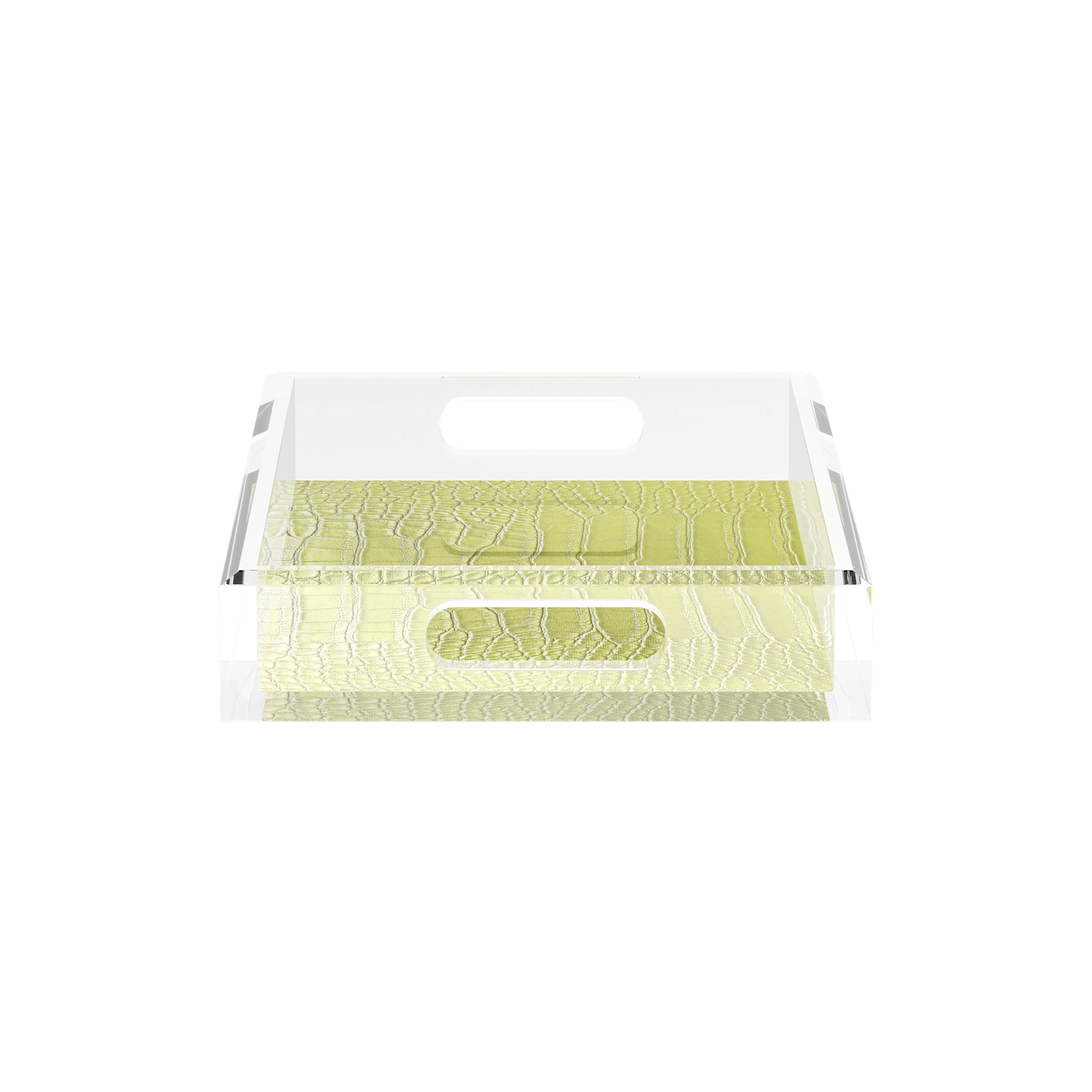 Crocodile Key Lime 12.5X7.75 Acrylic Tray - nicolettemayer.com