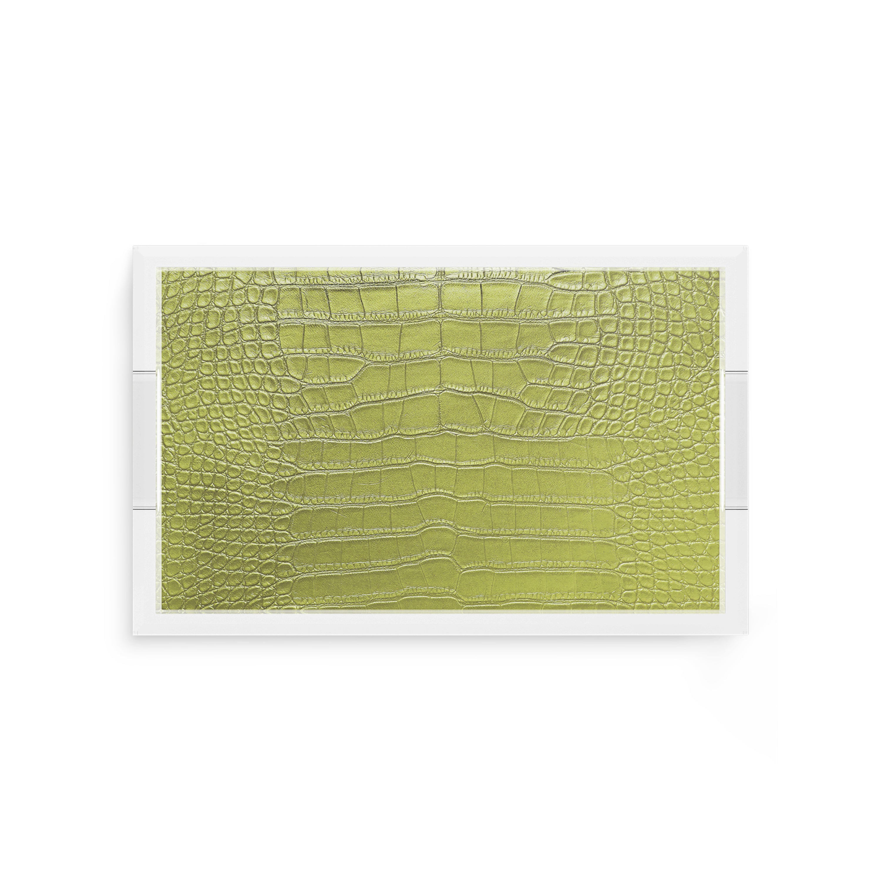 Crocodile Key Lime 12.5X7.75 Acrylic Tray - nicolettemayer.com