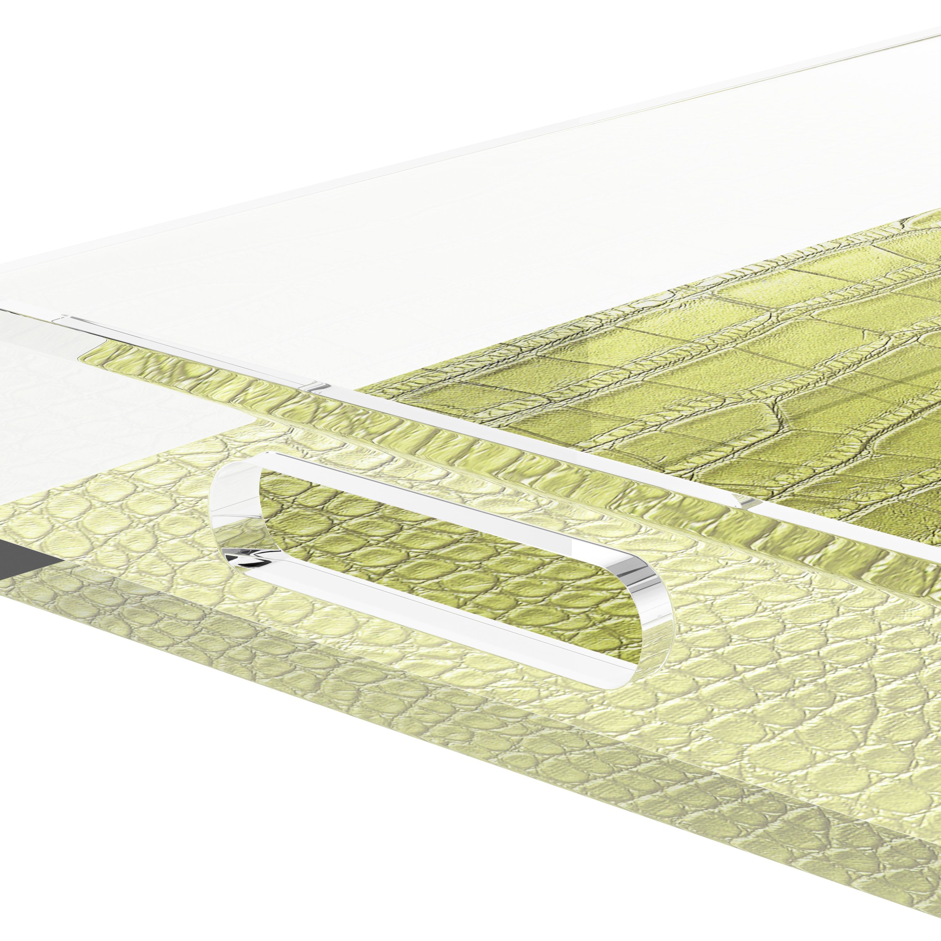 Crocodile Key Lime 12.5X7.75 Acrylic Tray - nicolettemayer.com