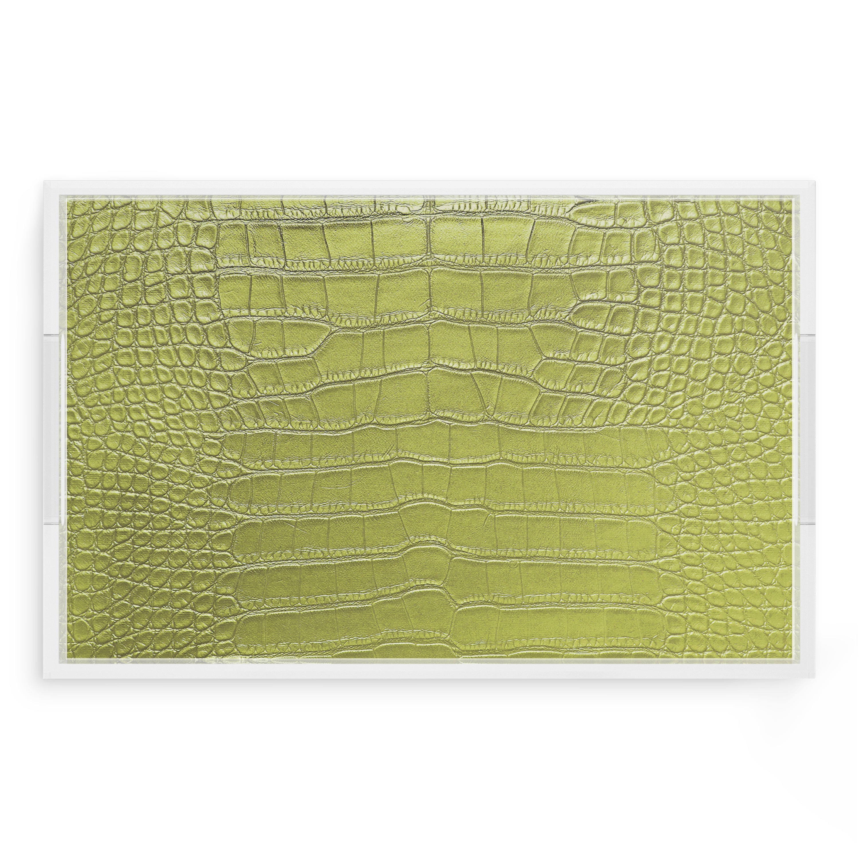 Crocodile Key Lime 22.5X14.5 Acrylic Tray - nicolettemayer.com