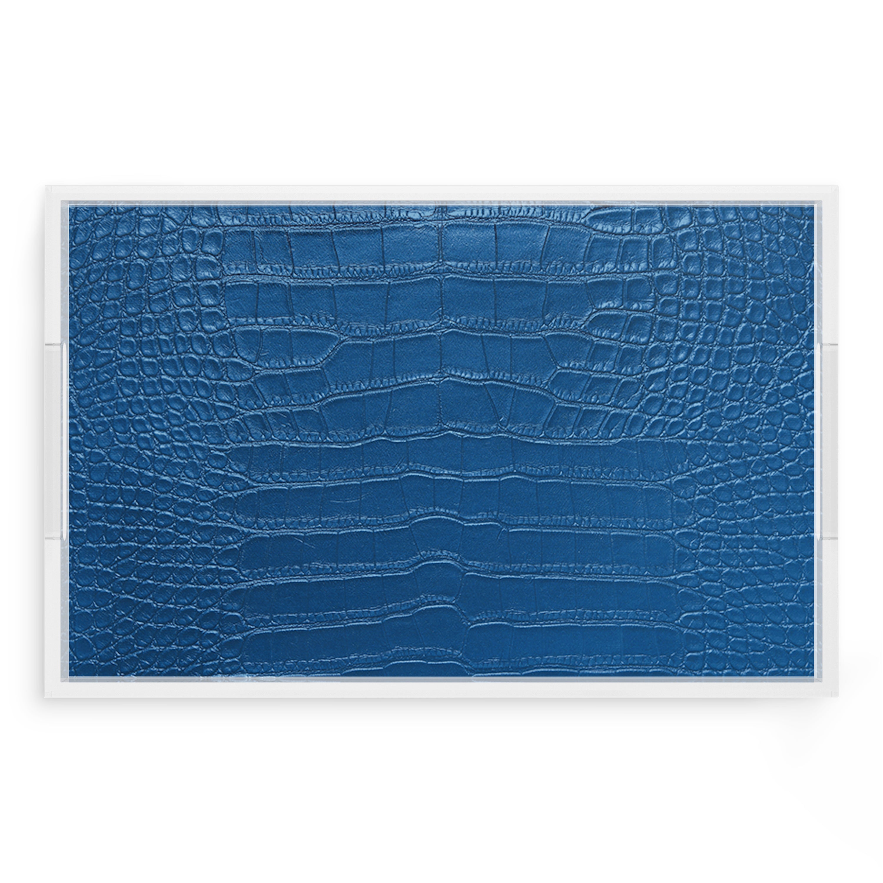 Crocodile Kyoto Blue 22.5X14.5 Acrylic Tray - nicolettemayer.com