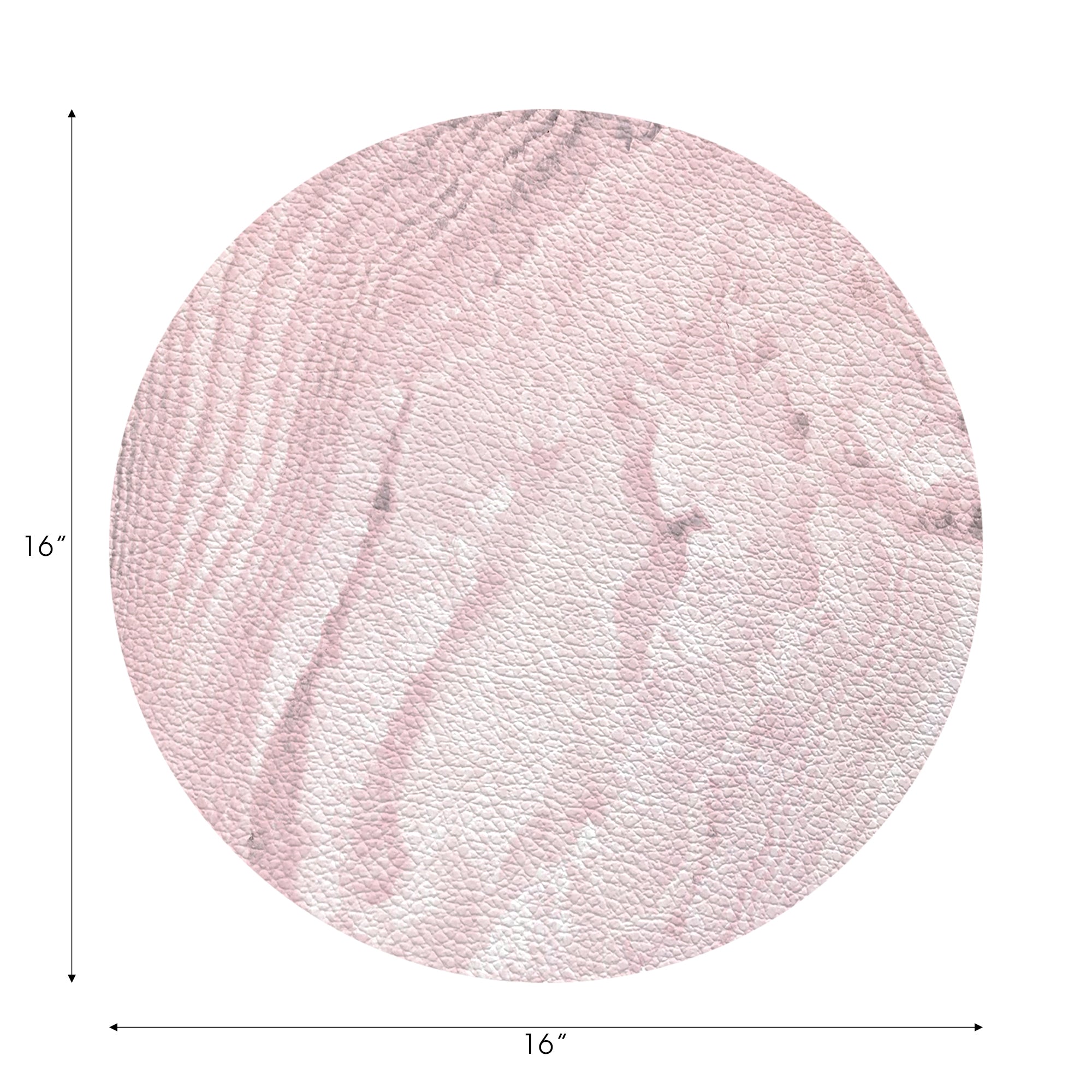 Crystal Blossom Vegan Leather Round Pebble Placemat - nicolettemayer.com