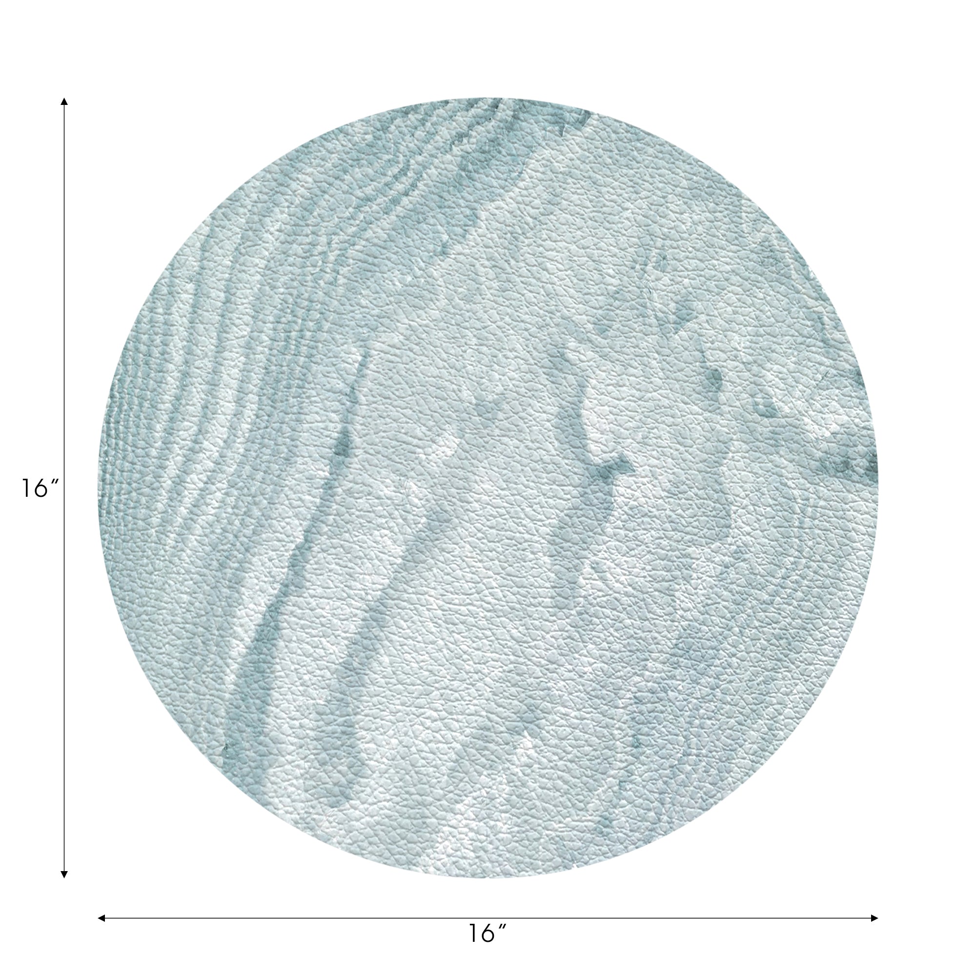 Crystal Bluebell Vegan Leather Round Pebble Placemat - nicolettemayer.com