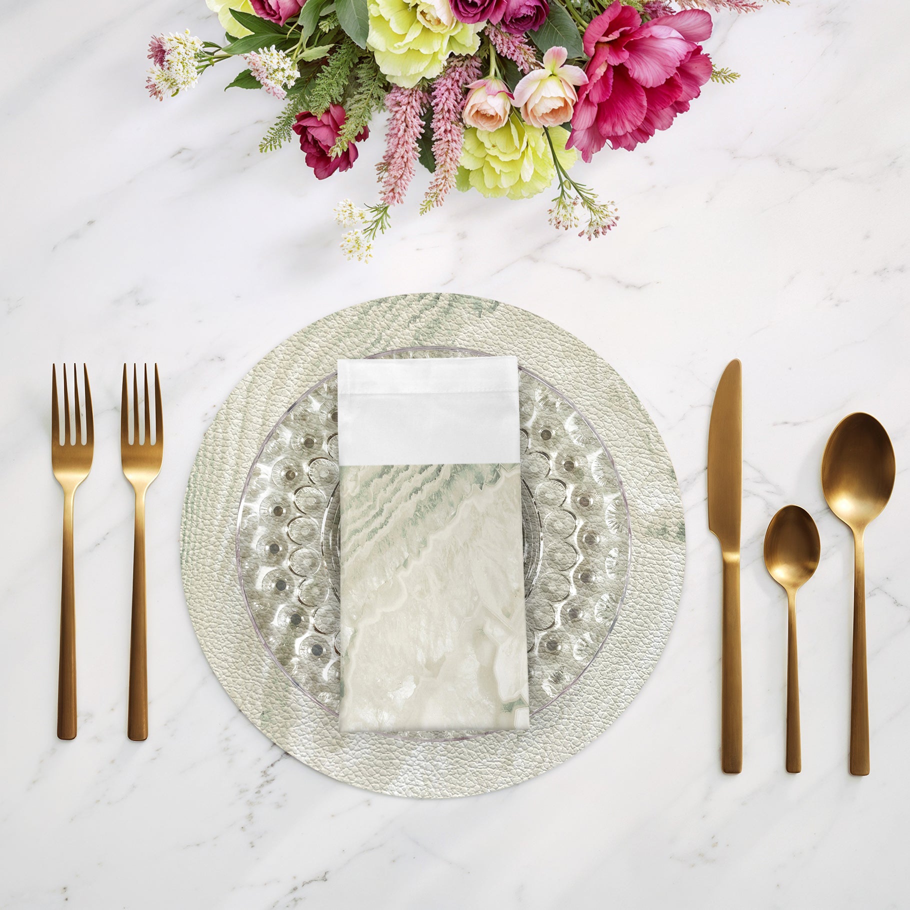 Crystal Champagne Cotton Sateen Dinner Napkins - nicolettemayer.com
