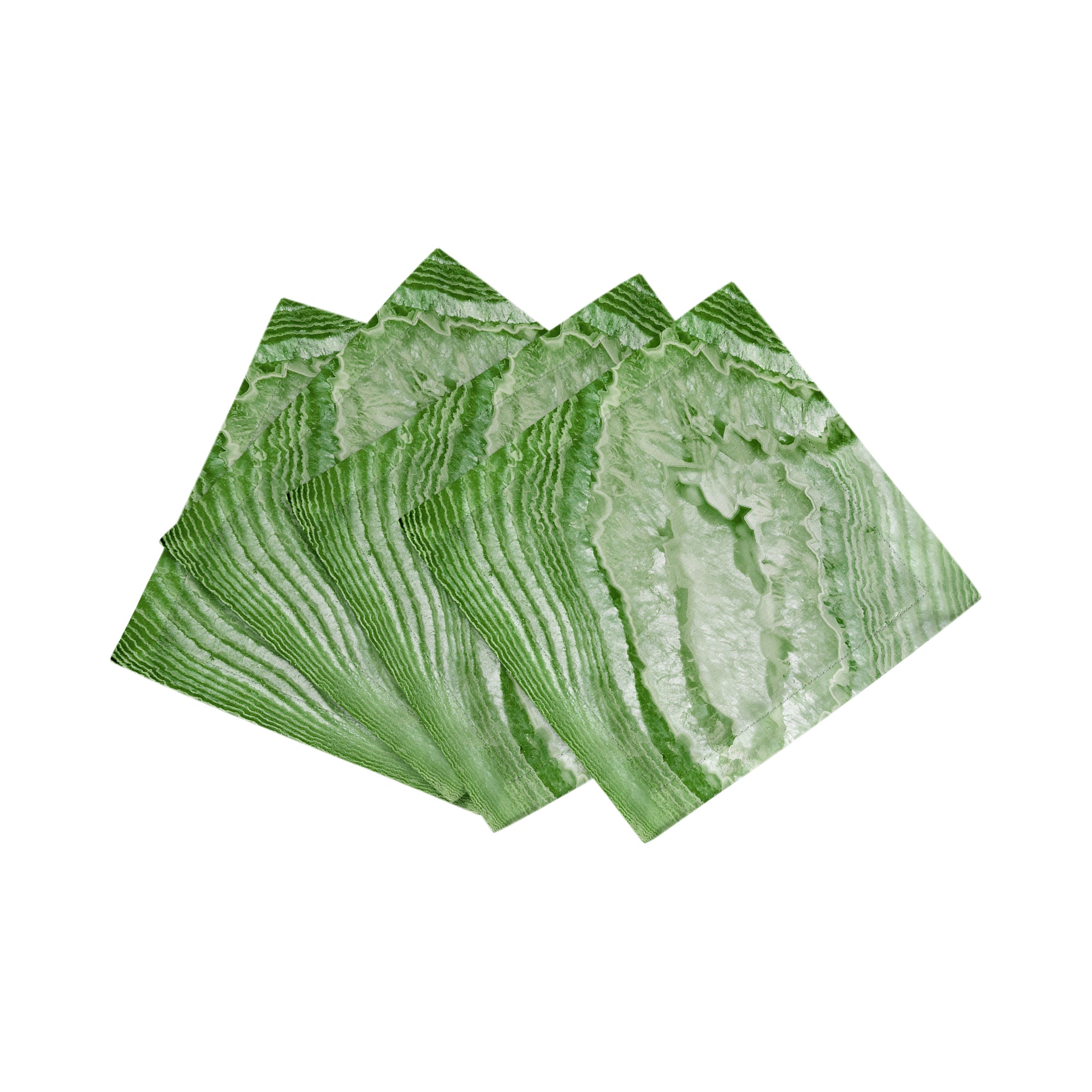 Solid Moss Cotton Sateen Cocktail Napkins - nicolettemayer.com