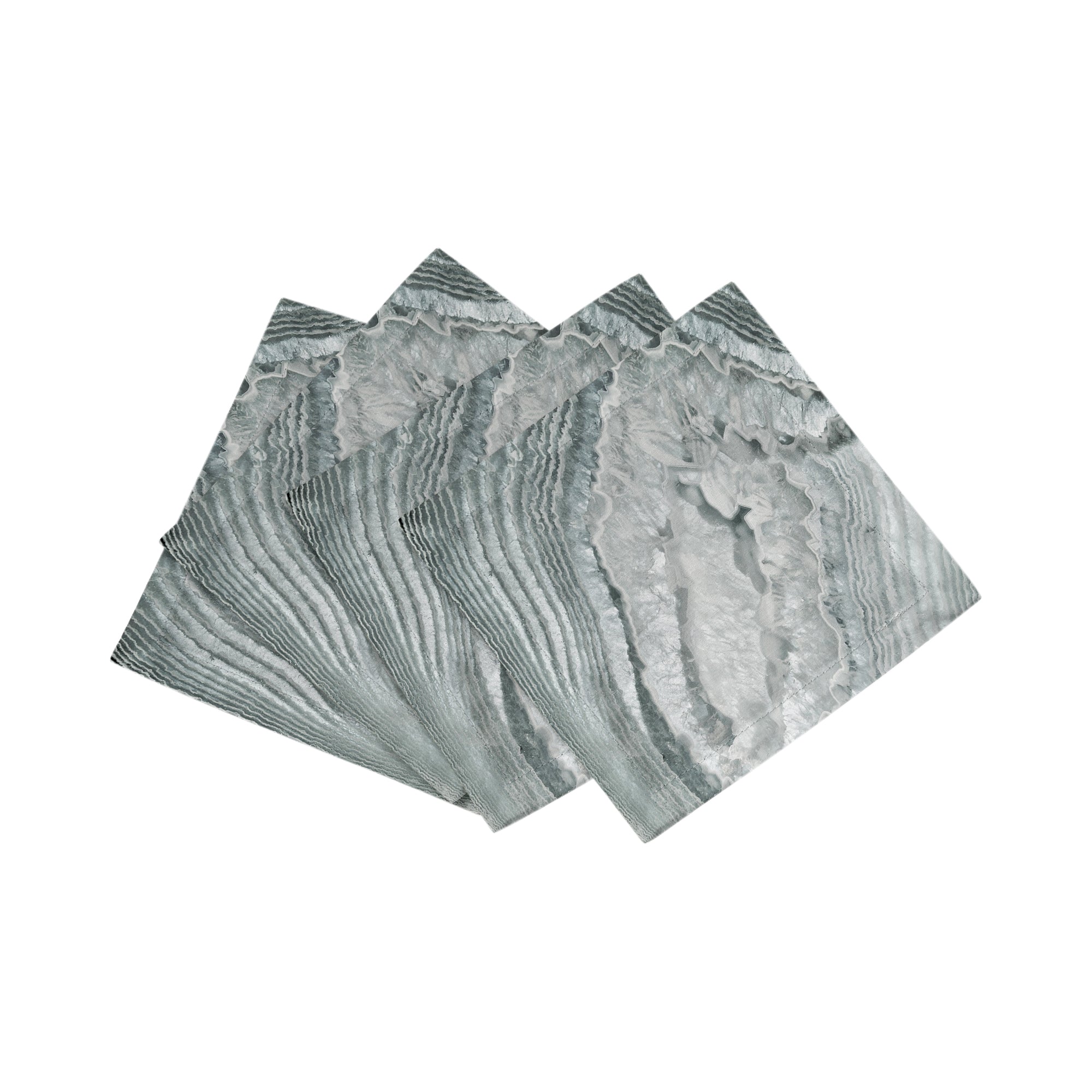 Solid Platinum Cotton Sateen Cocktail Napkins - nicolettemayer.com