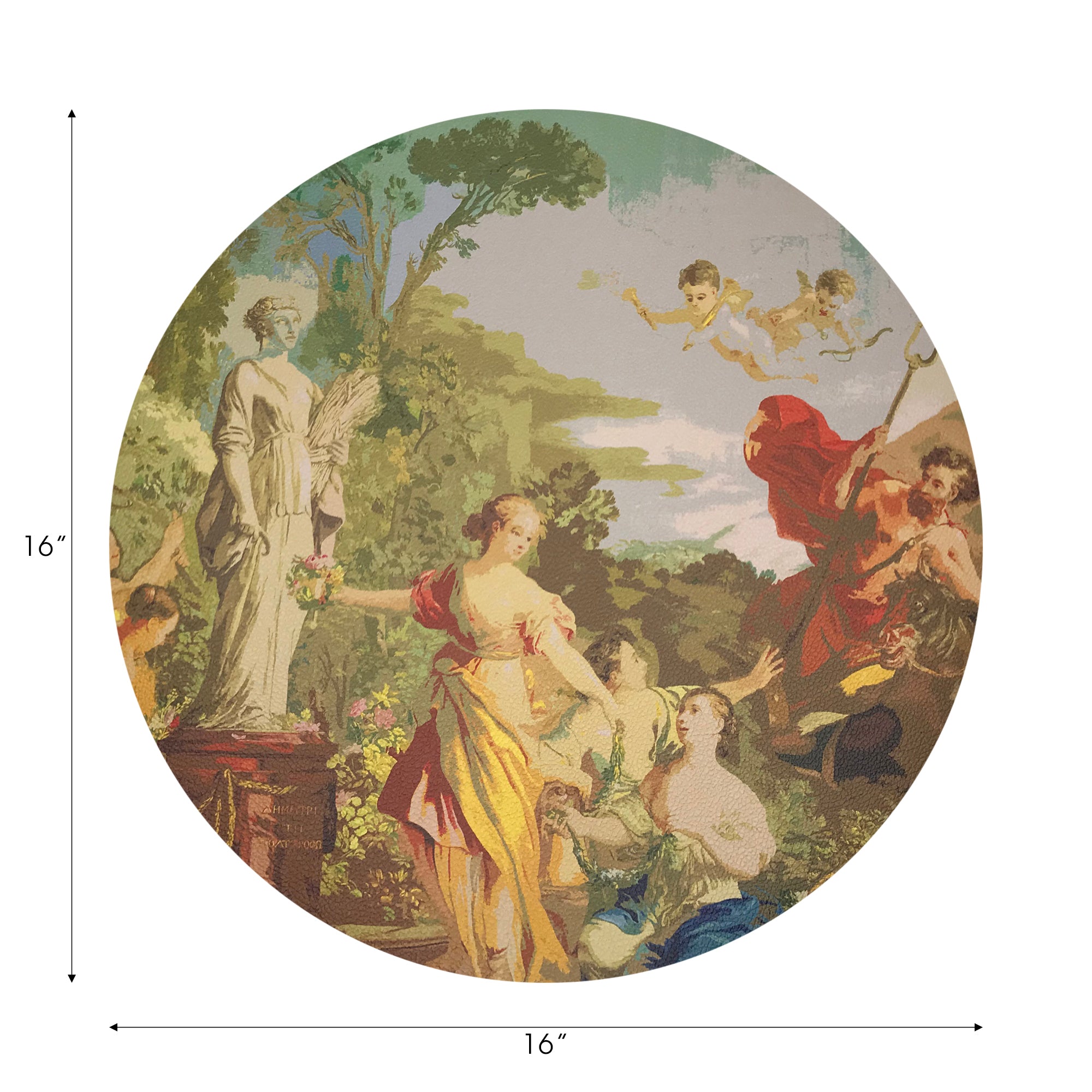 Cyprus Picnic Vintage 16" Round Pebble Placemats, Set of 4 - nicolettemayer.com