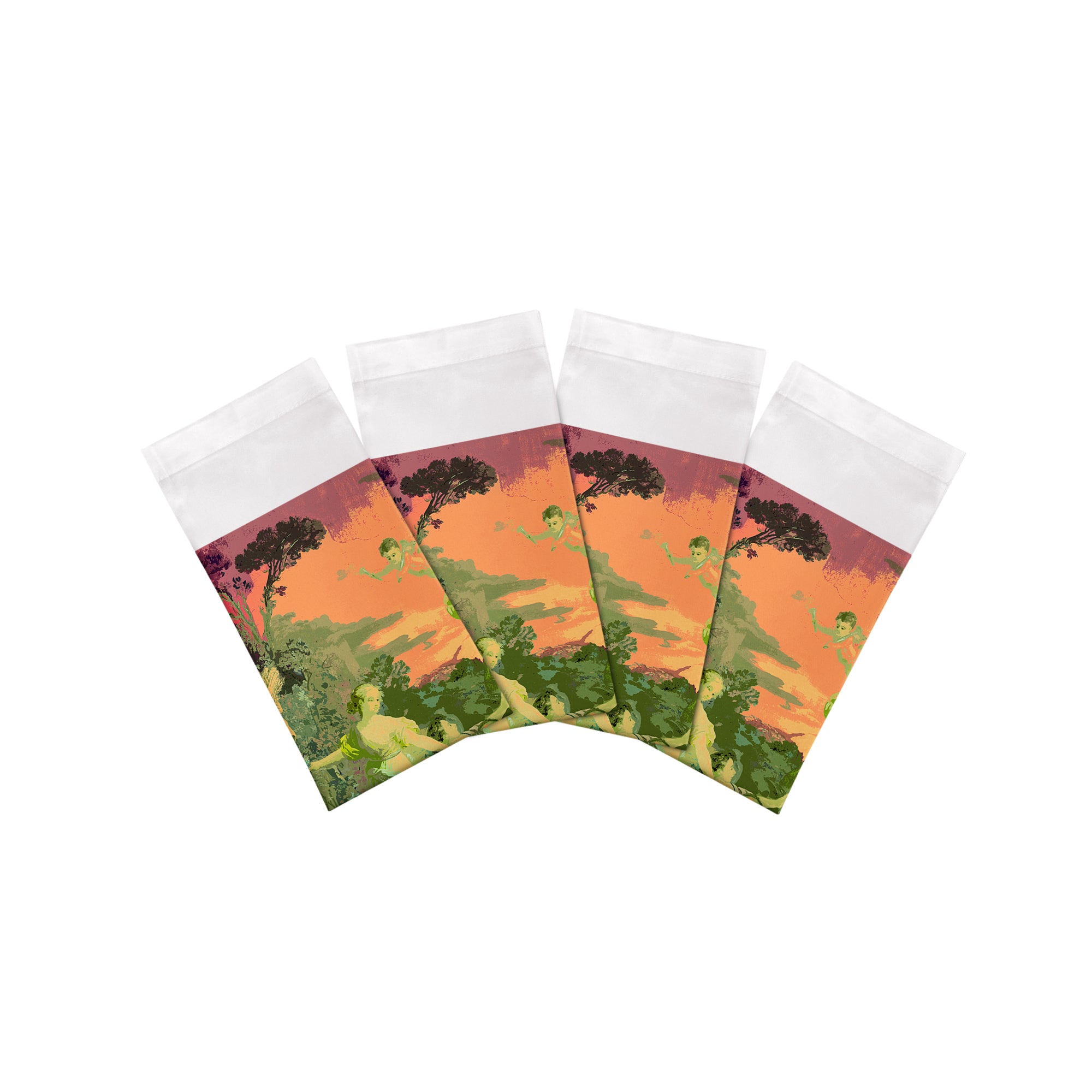 Cyprus Picnic Acid Green Cotton Sateen Dinner Napkins - nicolettemayer.com