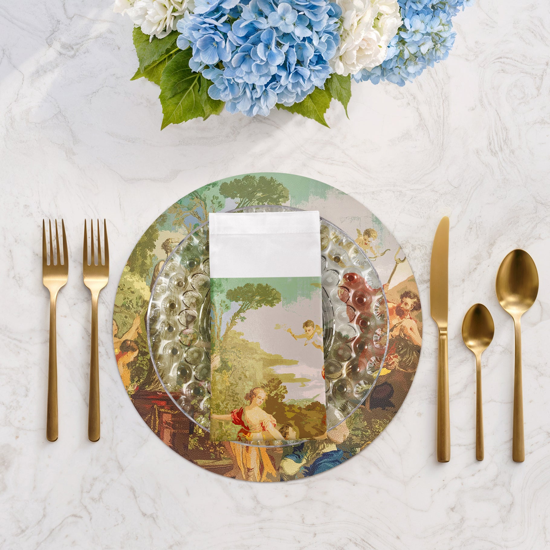 CYPRUS PICNIC VINTAGE 22"X22" HEMSTITCH DINNER NAPKIN, SET OF 4 - nicolettemayer.com